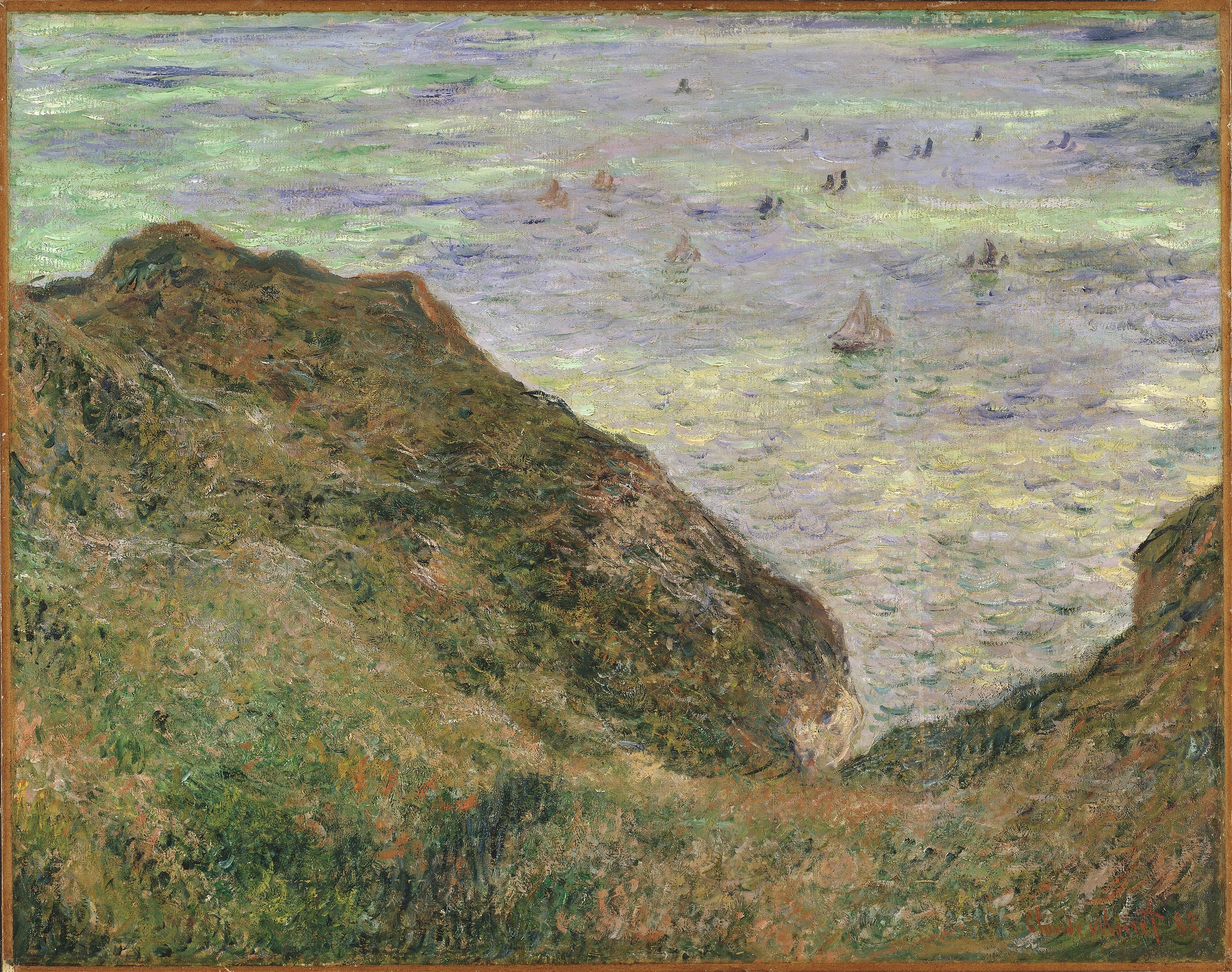 《俯瞰大海》（View over the Sea）｜克劳德·莫奈 Claude Monet｜1882