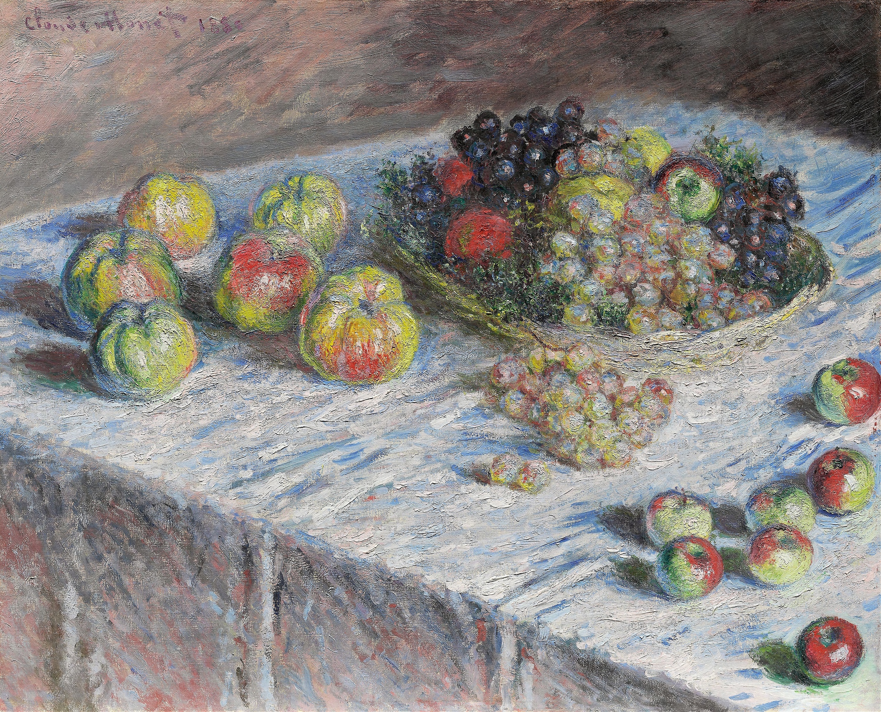 《苹果和葡萄》（Apples and Grapes）｜克劳德·莫奈 Claude Monet｜1880