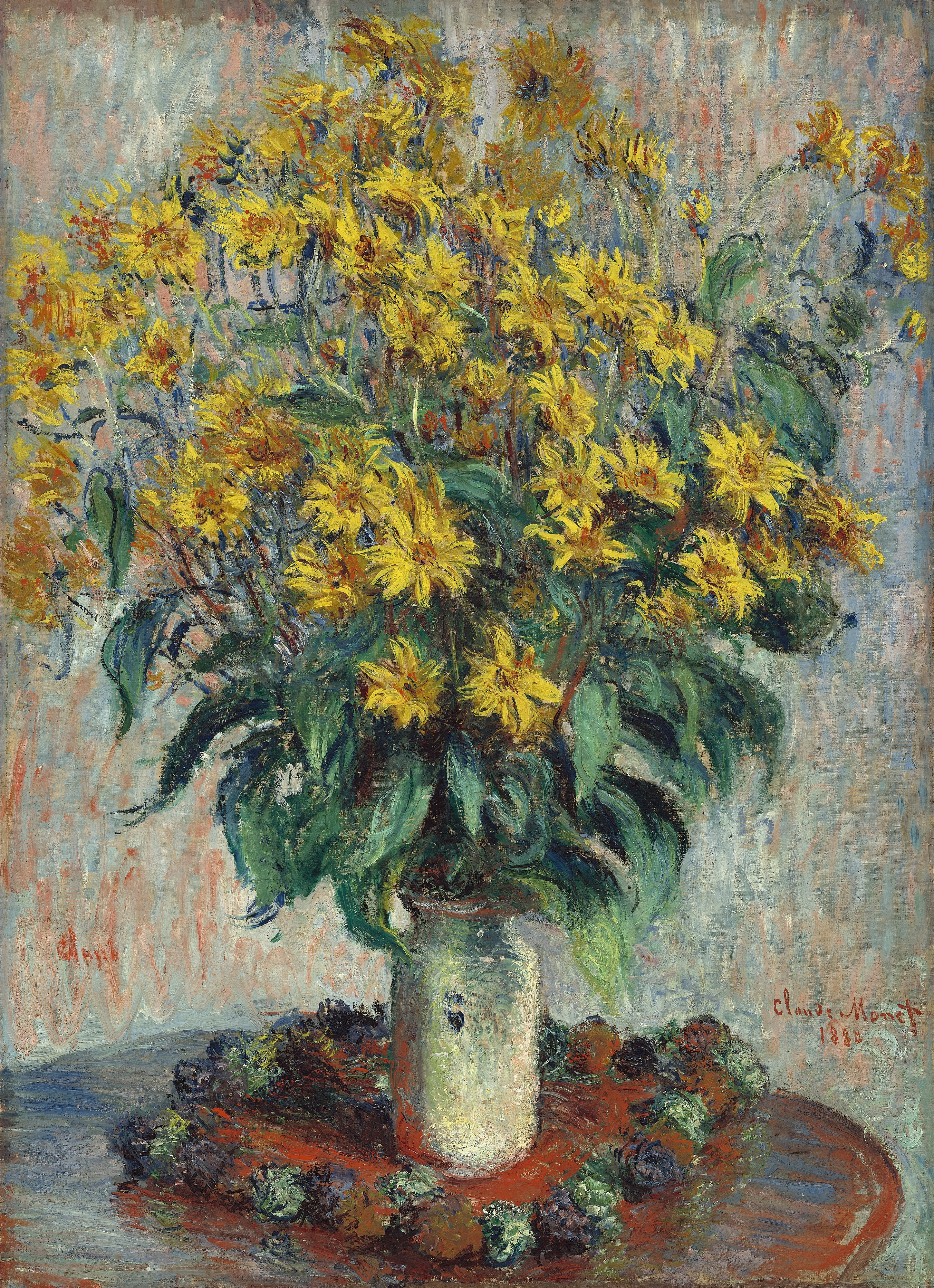 《菊芋花》（Jerusalem Artichoke Flowers）｜克劳德·莫奈 Claude Monet｜1880