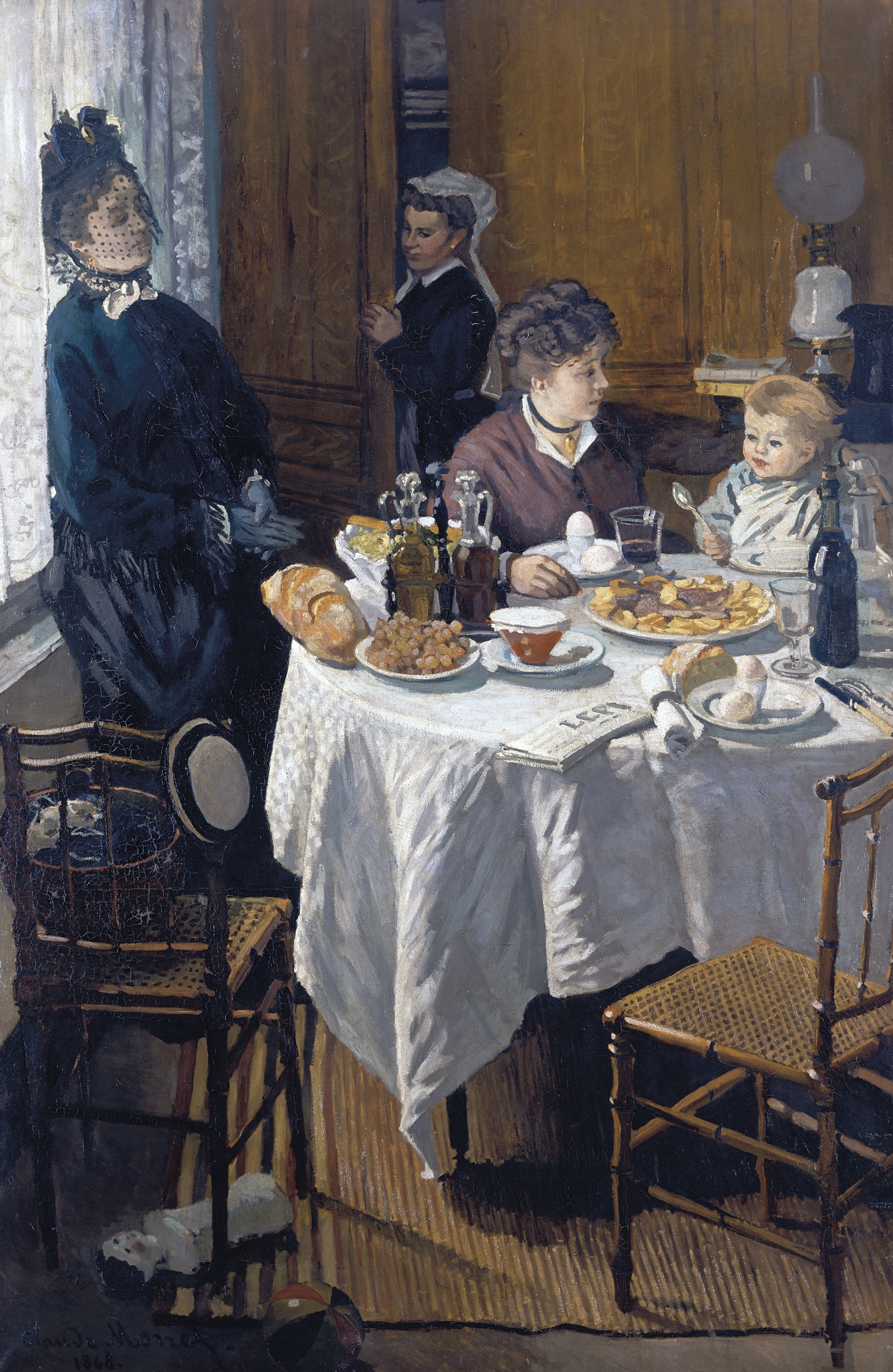 《午餐会》（The Luncheon）｜克劳德·莫奈 Claude Monet｜1868–1869