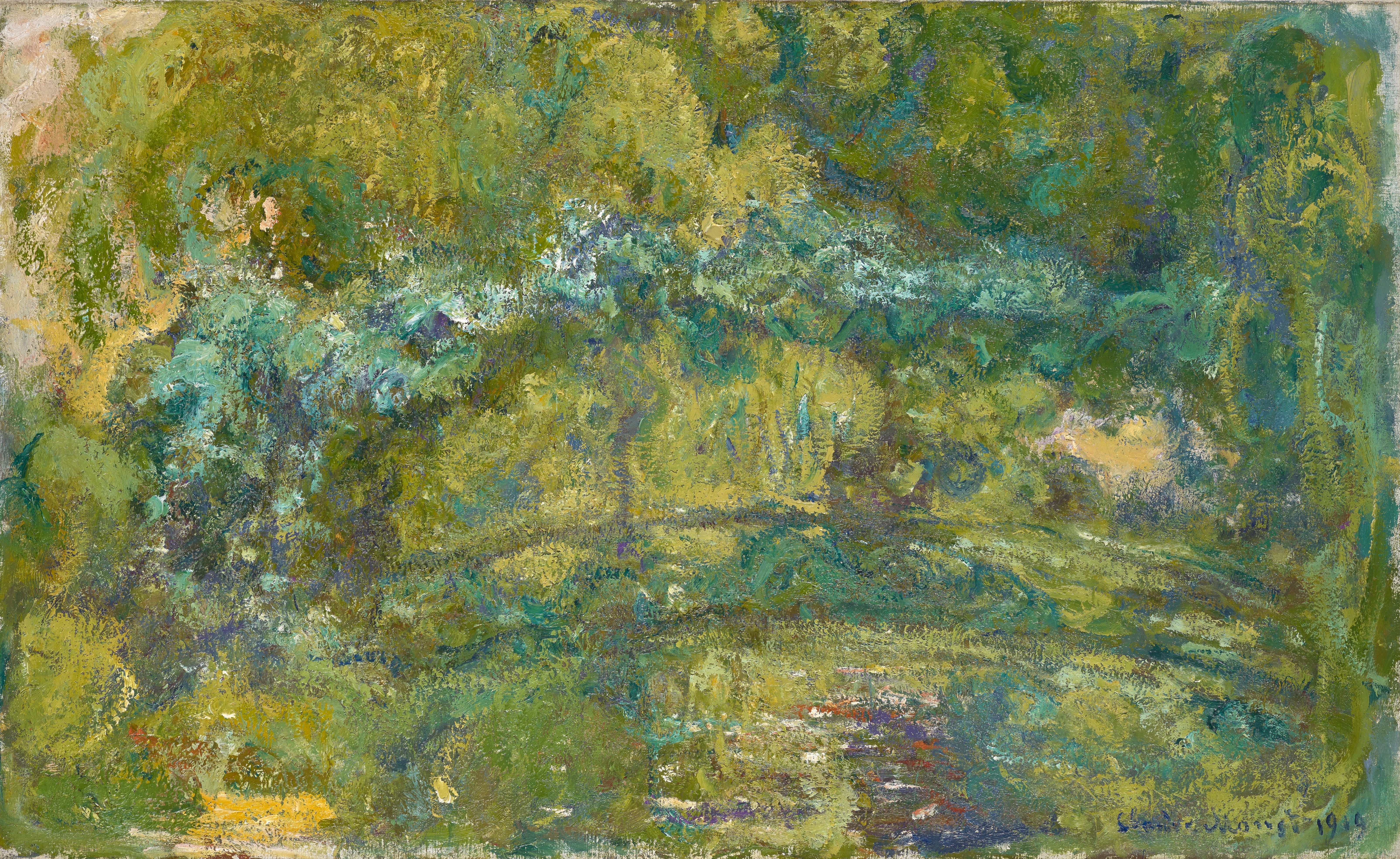 《睡莲池上的行人桥》（The Footbridge over the Water-Lily Pond）｜克劳德·莫奈 Claude Monet｜1919