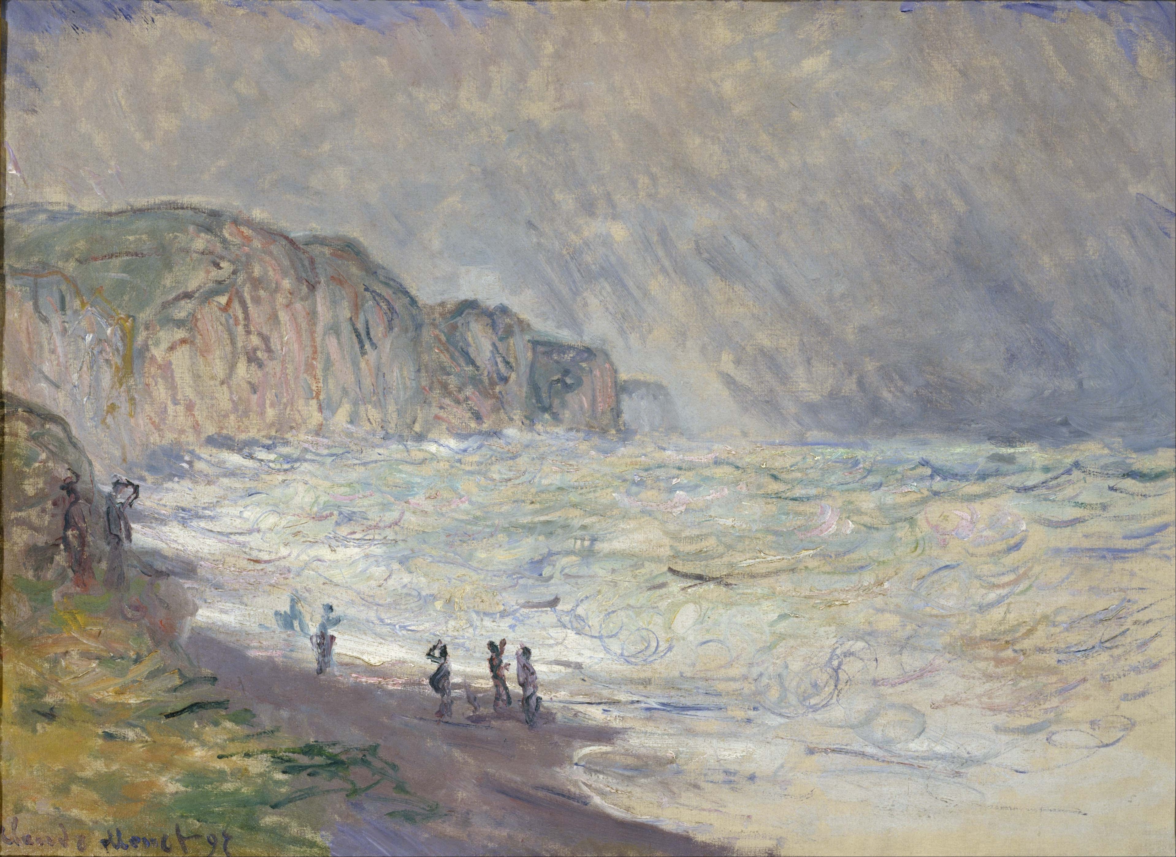 《普维尔的大海》（Heavy Sea at Pourville）｜克劳德·莫奈 Claude Monet｜1897