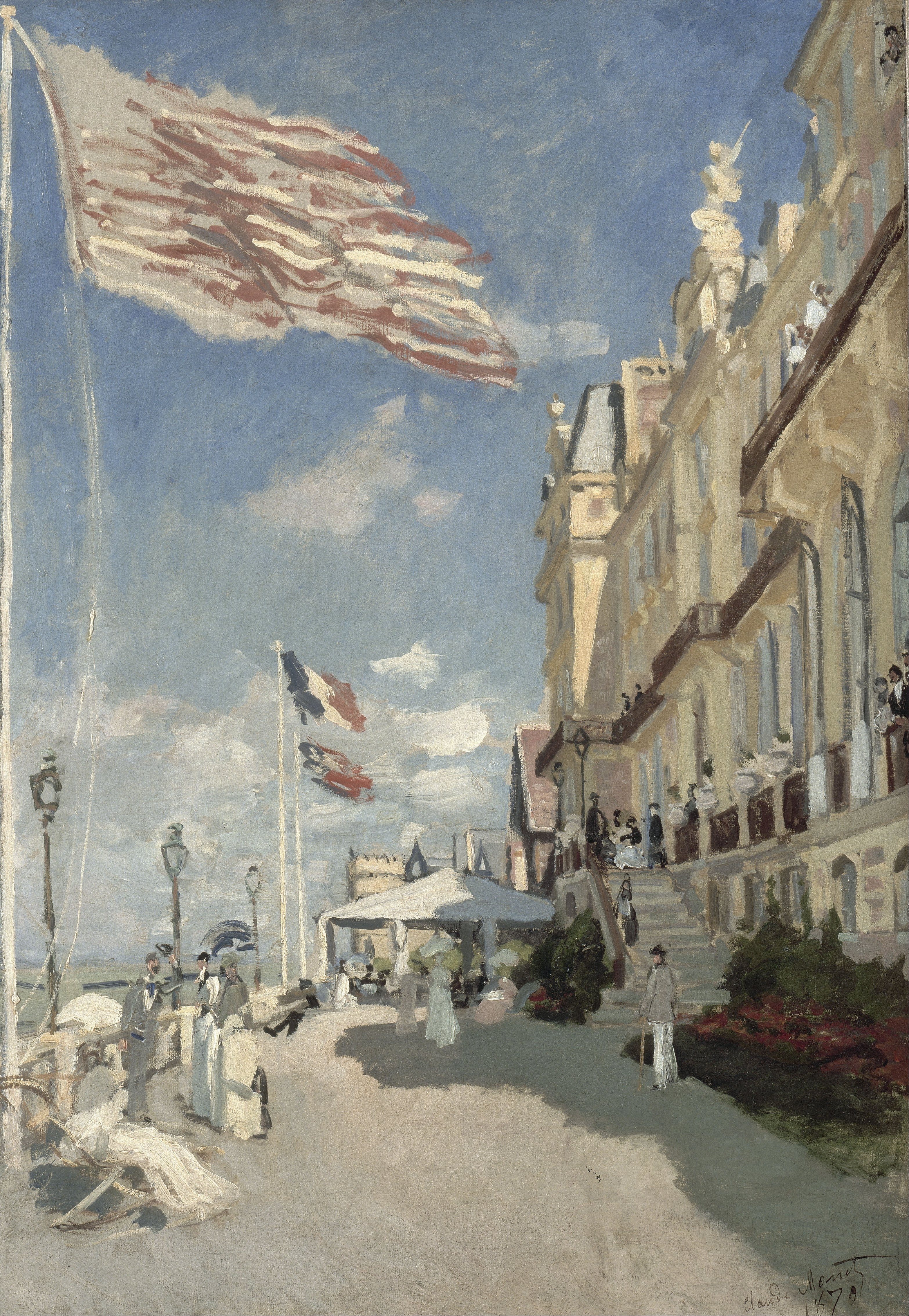 《黑石酒店。特鲁维尔》（Hôtel des roches noires. Trouville）｜克劳德·莫奈 Claude Monet｜1870