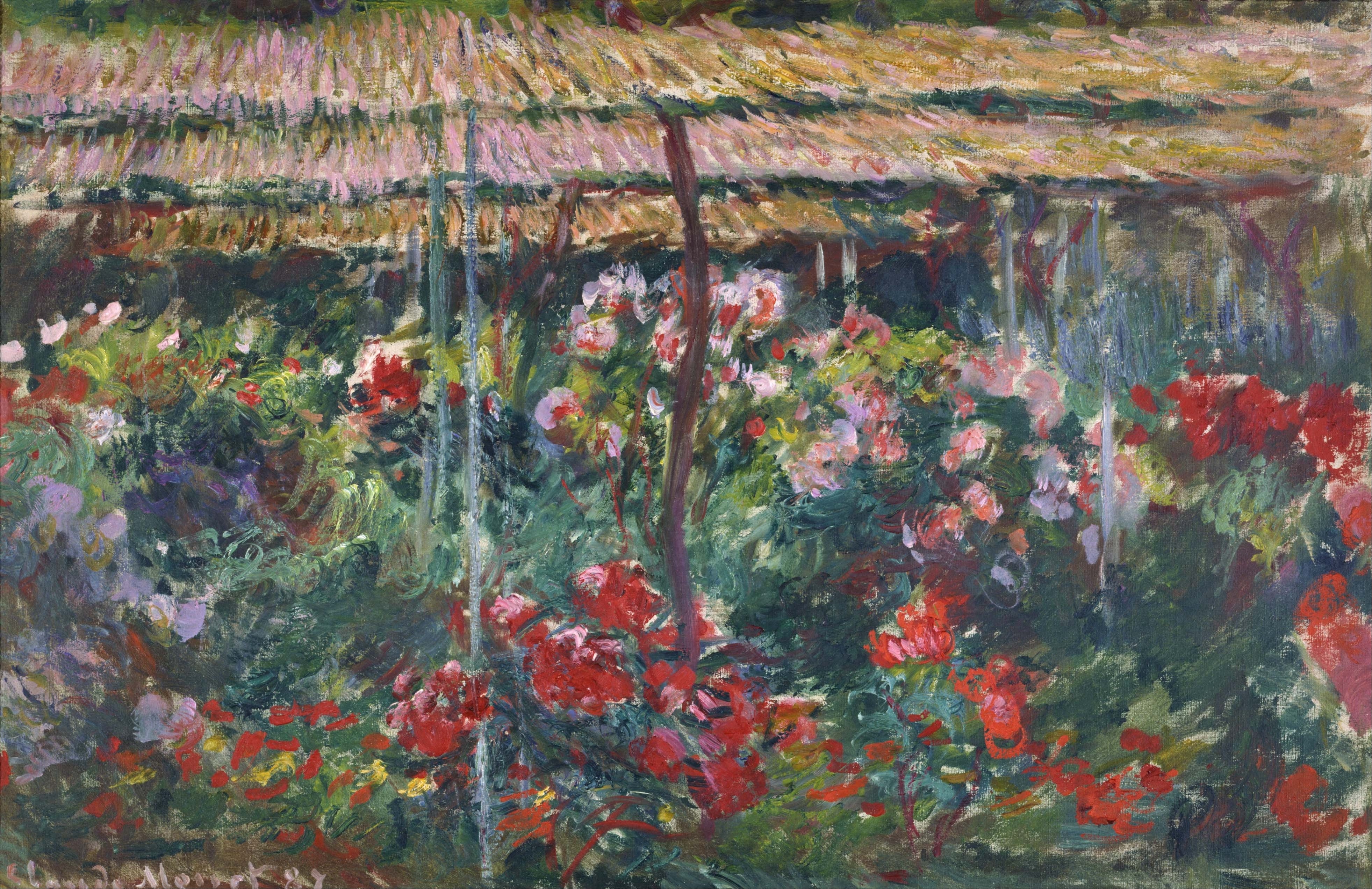 《牡丹园》（Peony Garden）｜克劳德·莫奈 Claude Monet｜1887