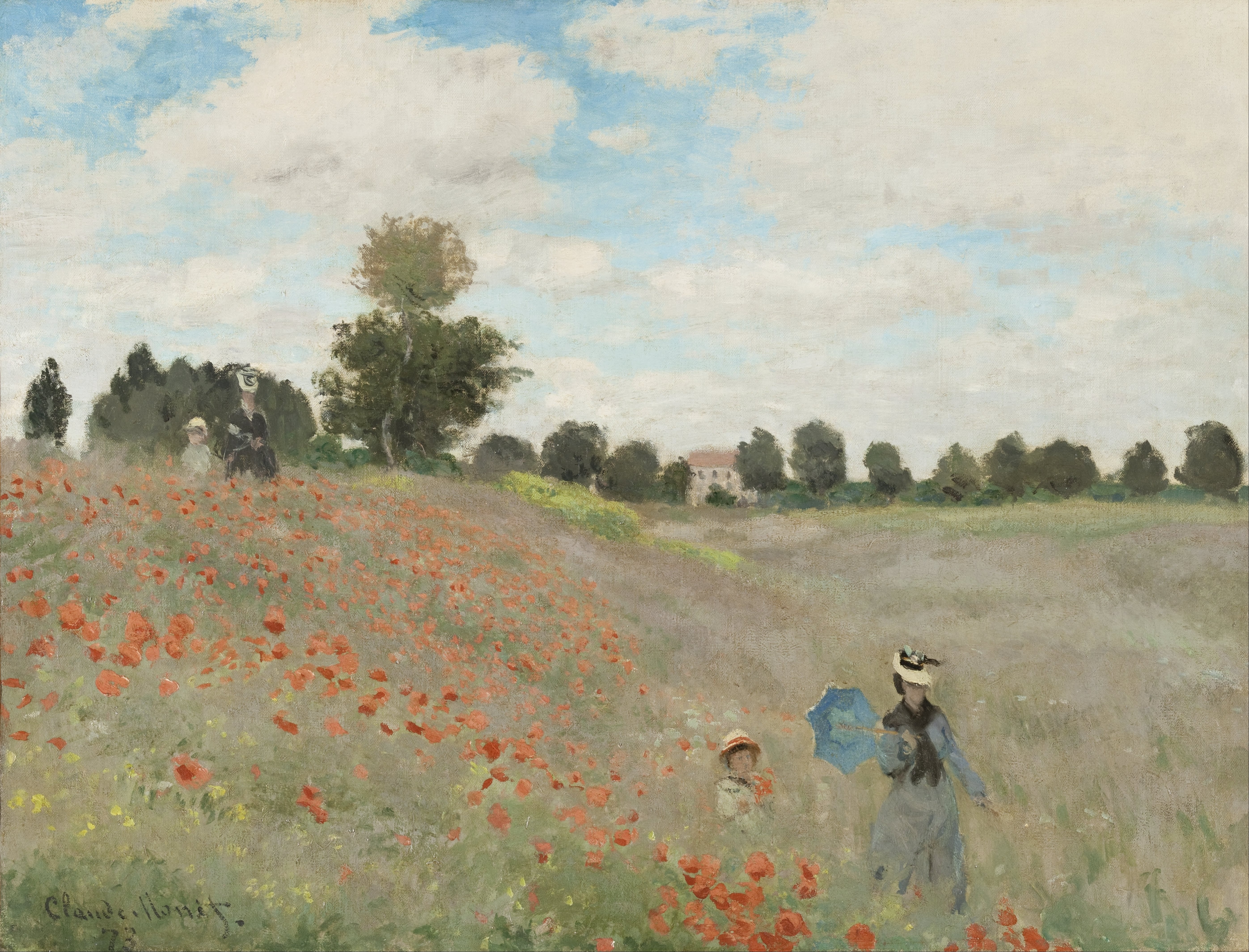 《罂粟田》（Poppy Field）｜克劳德·莫奈 Claude Monet｜1881