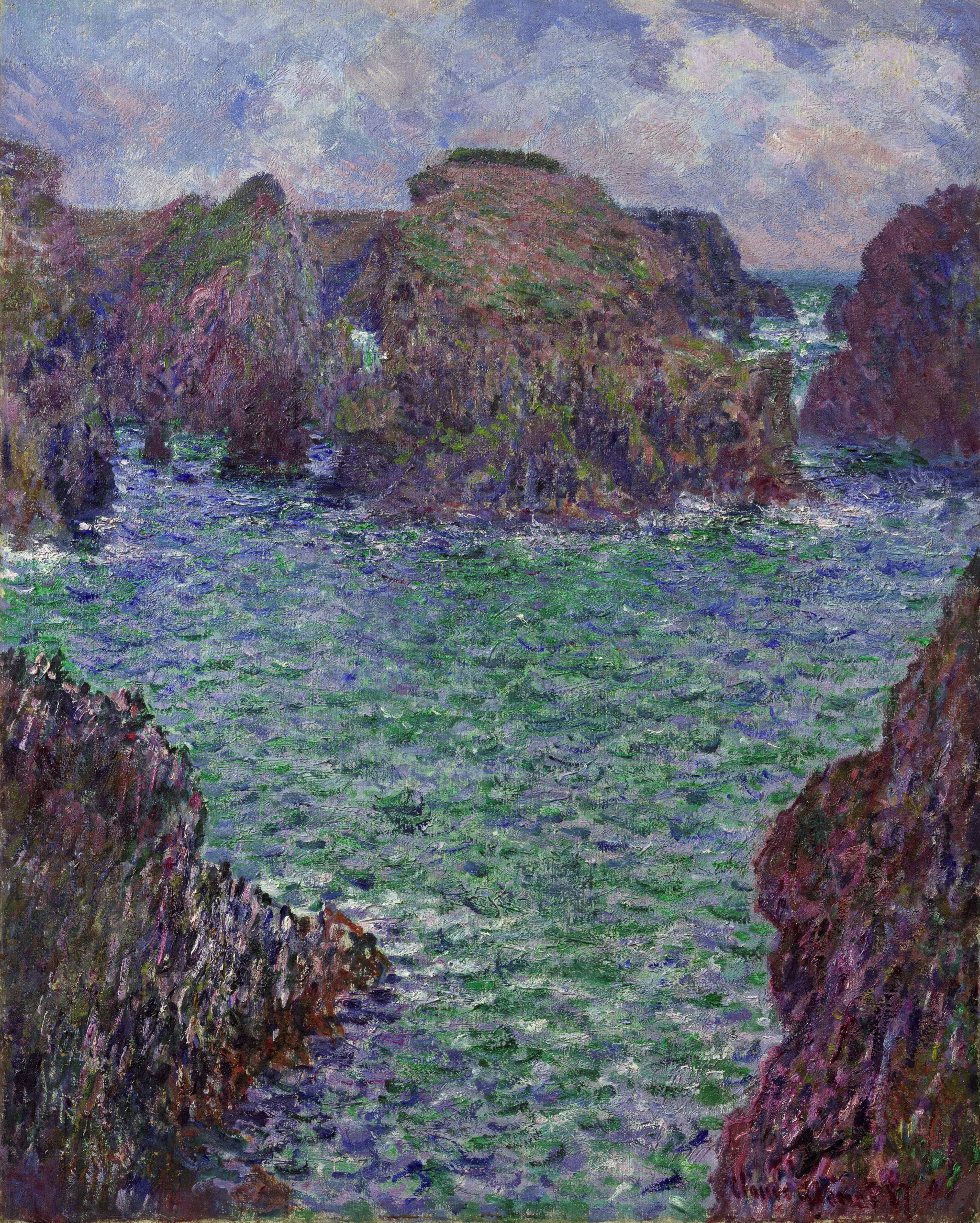 《古尔法尔港, 贝尔岛》（Port-Goulphar, Belle-Île）｜克劳德·莫奈 Claude Monet｜1887
