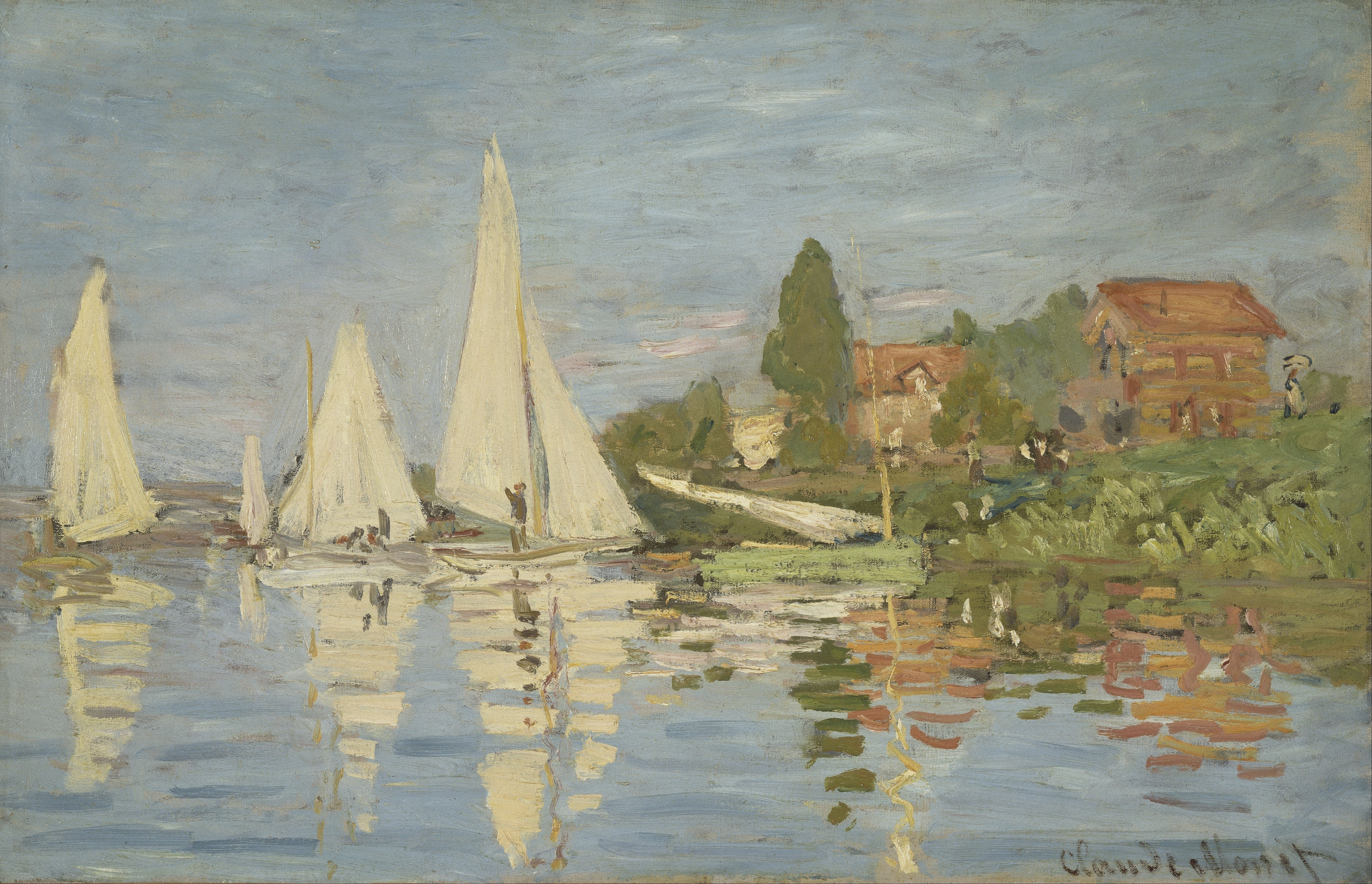 《阿让特伊帆船赛》（Regattas at Argenteuil）｜克劳德·莫奈 Claude Monet｜约1872