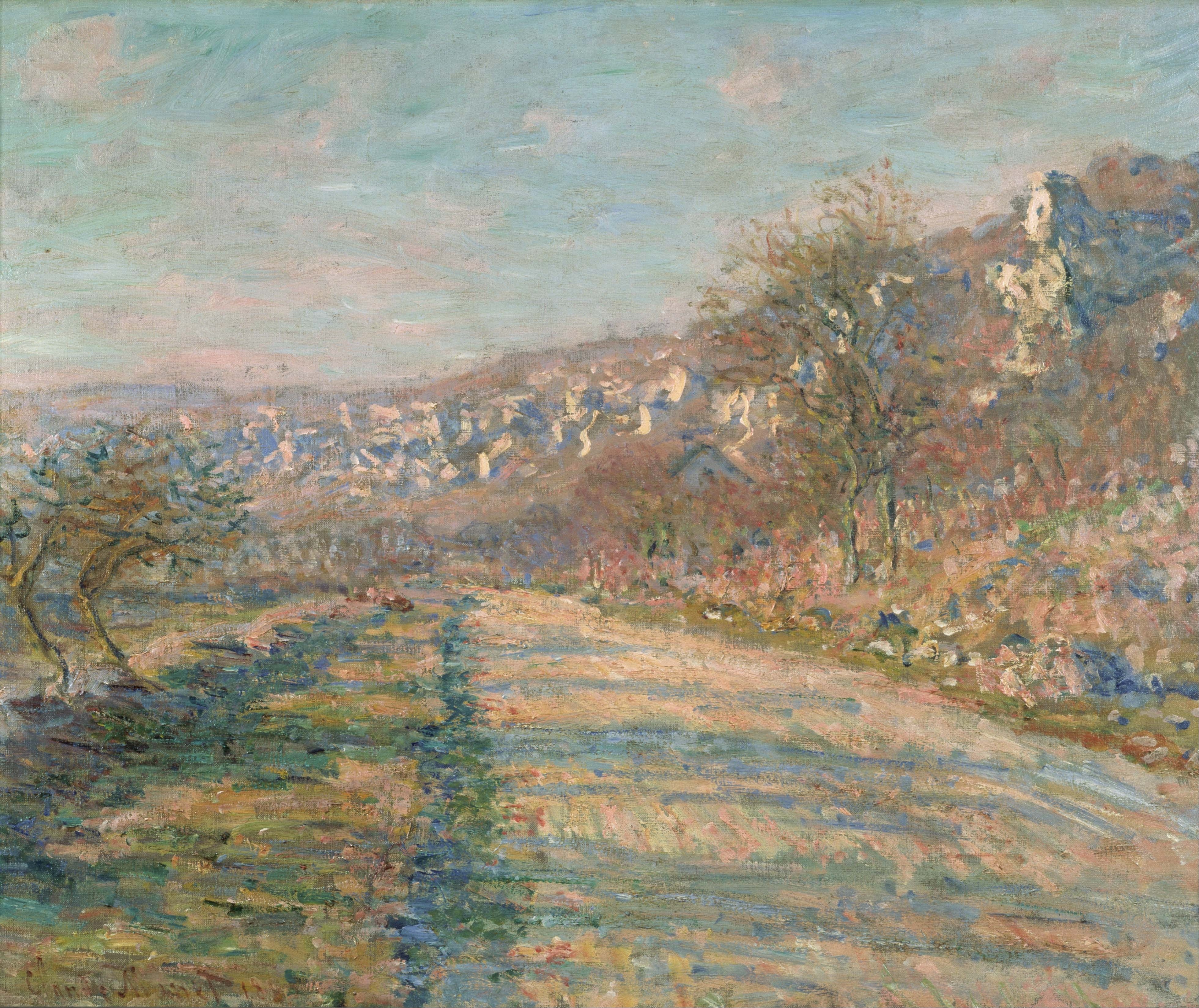 《拉罗什-吉永之路》（Road of La Roche-Guyon）｜克劳德·莫奈 Claude Monet｜1880