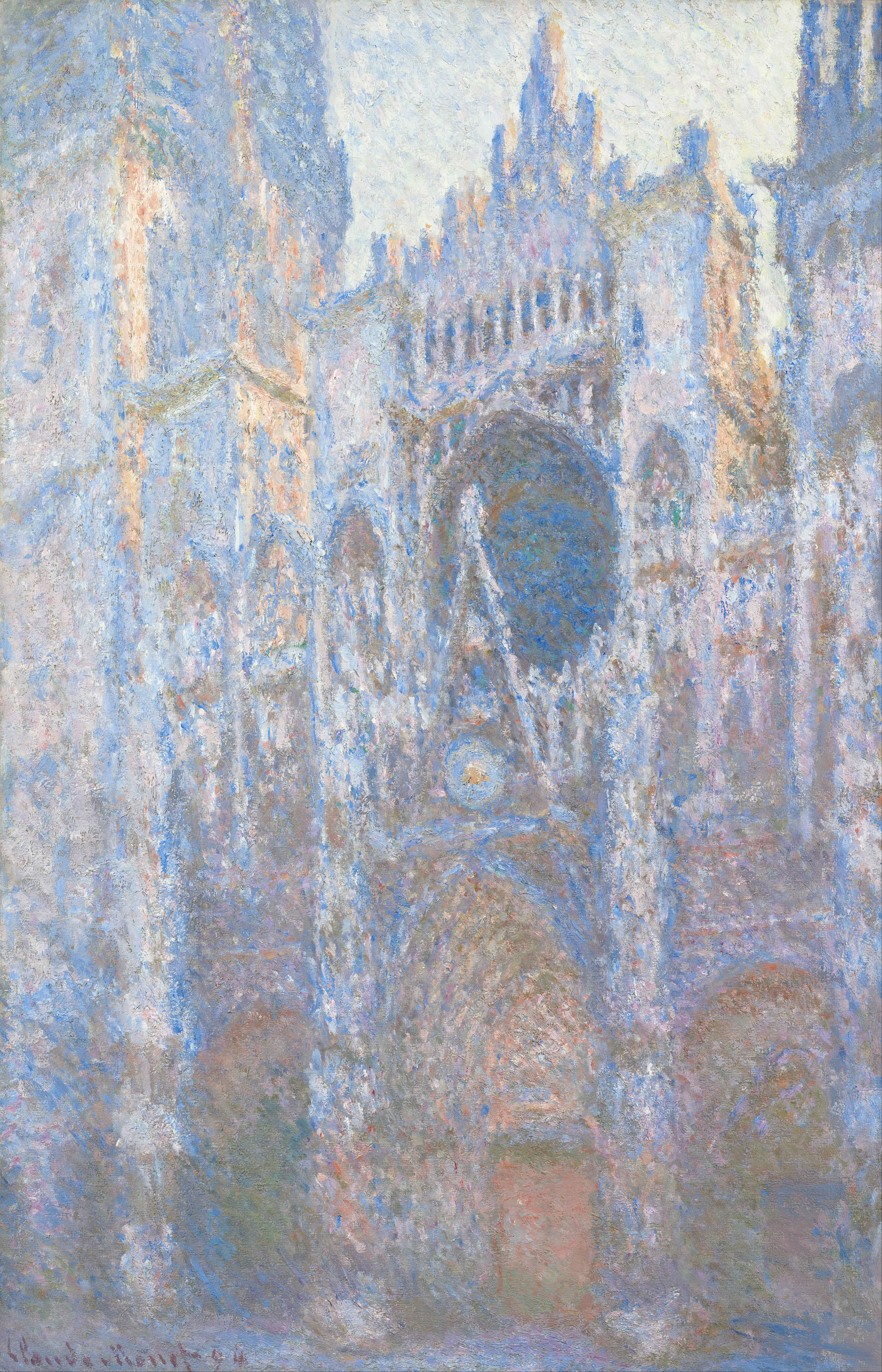 《鲁昂大教堂，西立面》（Rouen Cathedral, West Façade）｜克劳德·莫奈 Claude Monet｜1894