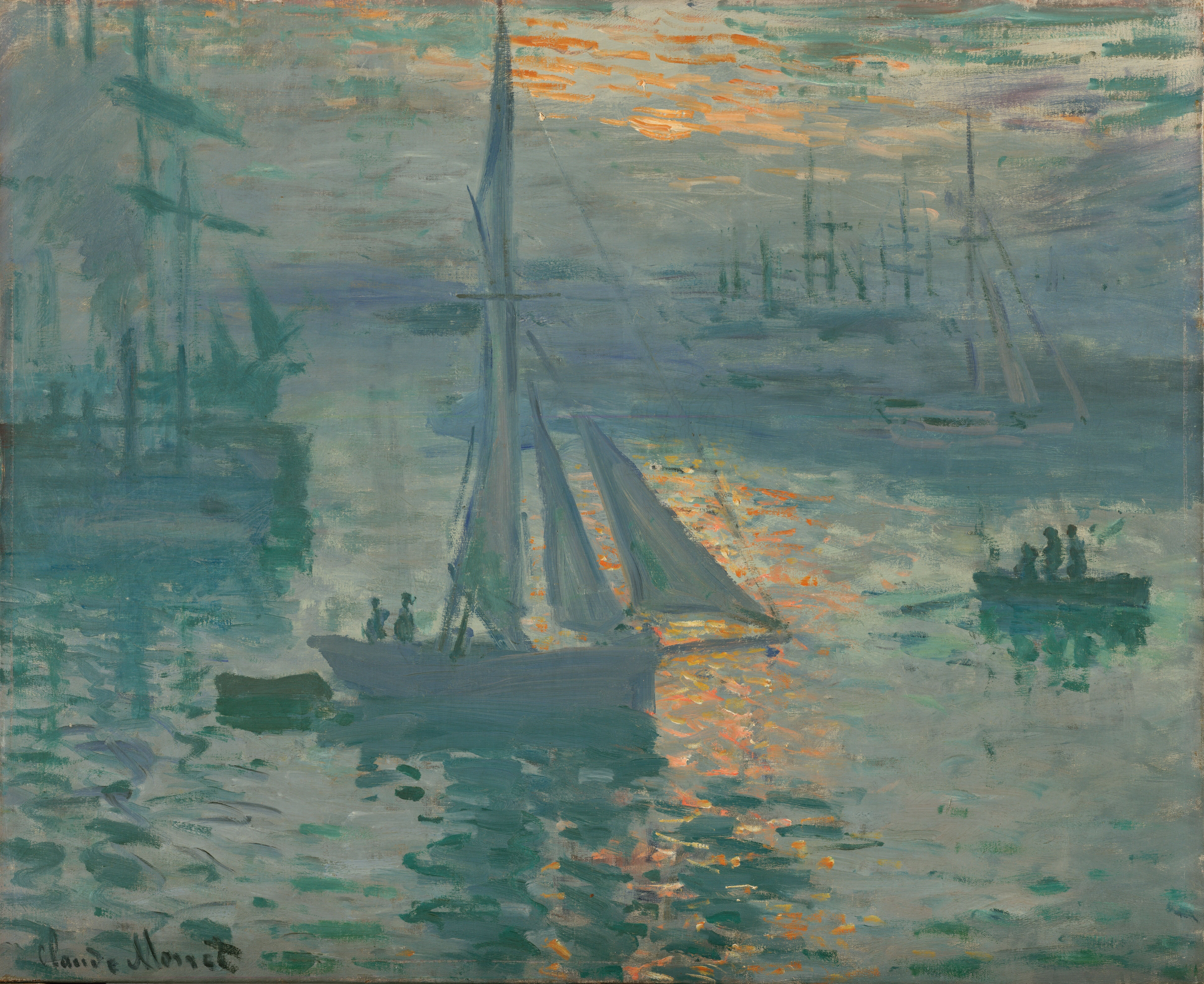 《日出（海洋）》（Sunrise (Marine)）｜克劳德·莫奈 Claude Monet｜1873