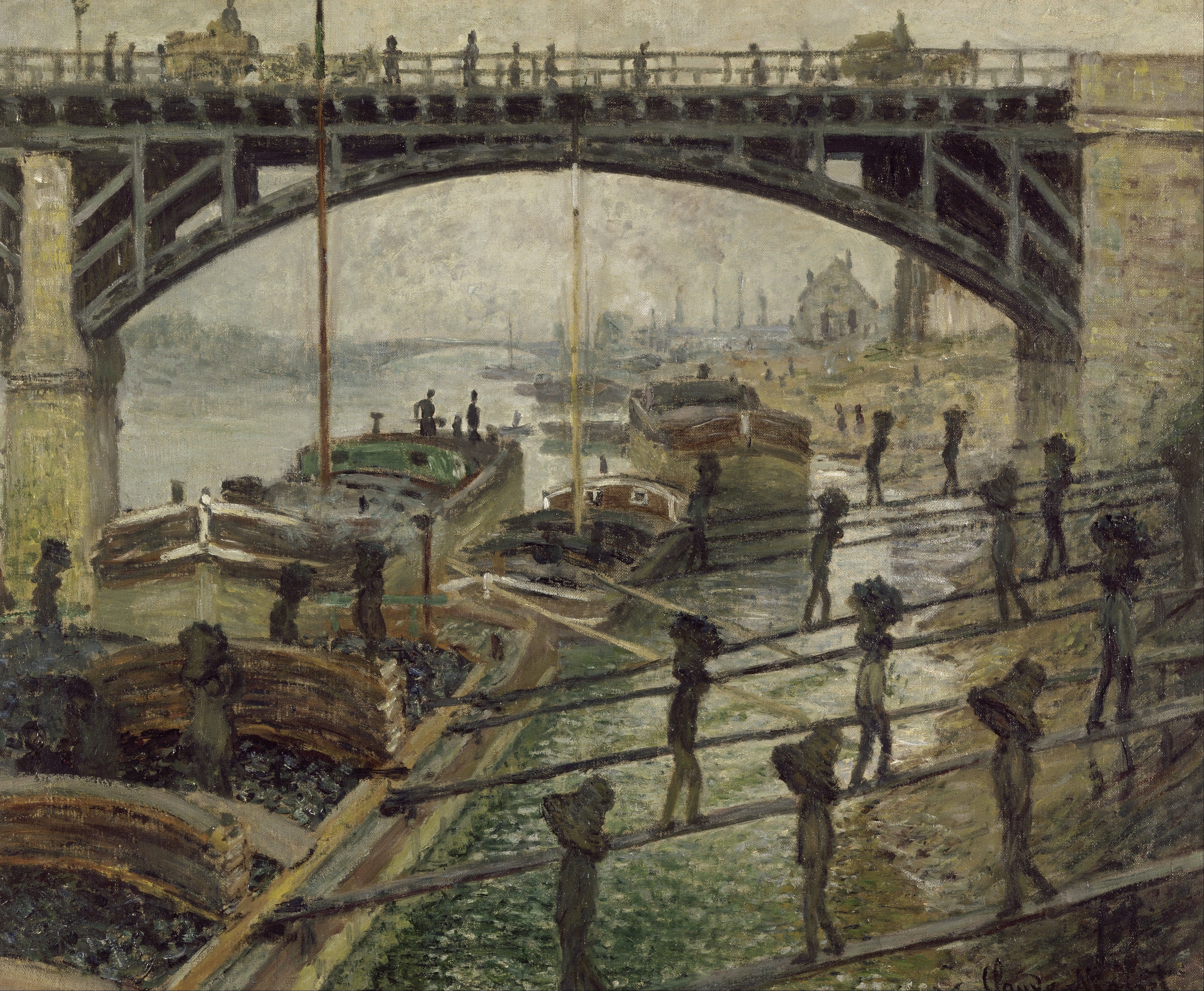 《煤矿工人》（The Coalmen）｜克劳德·莫奈 Claude Monet｜约1875
