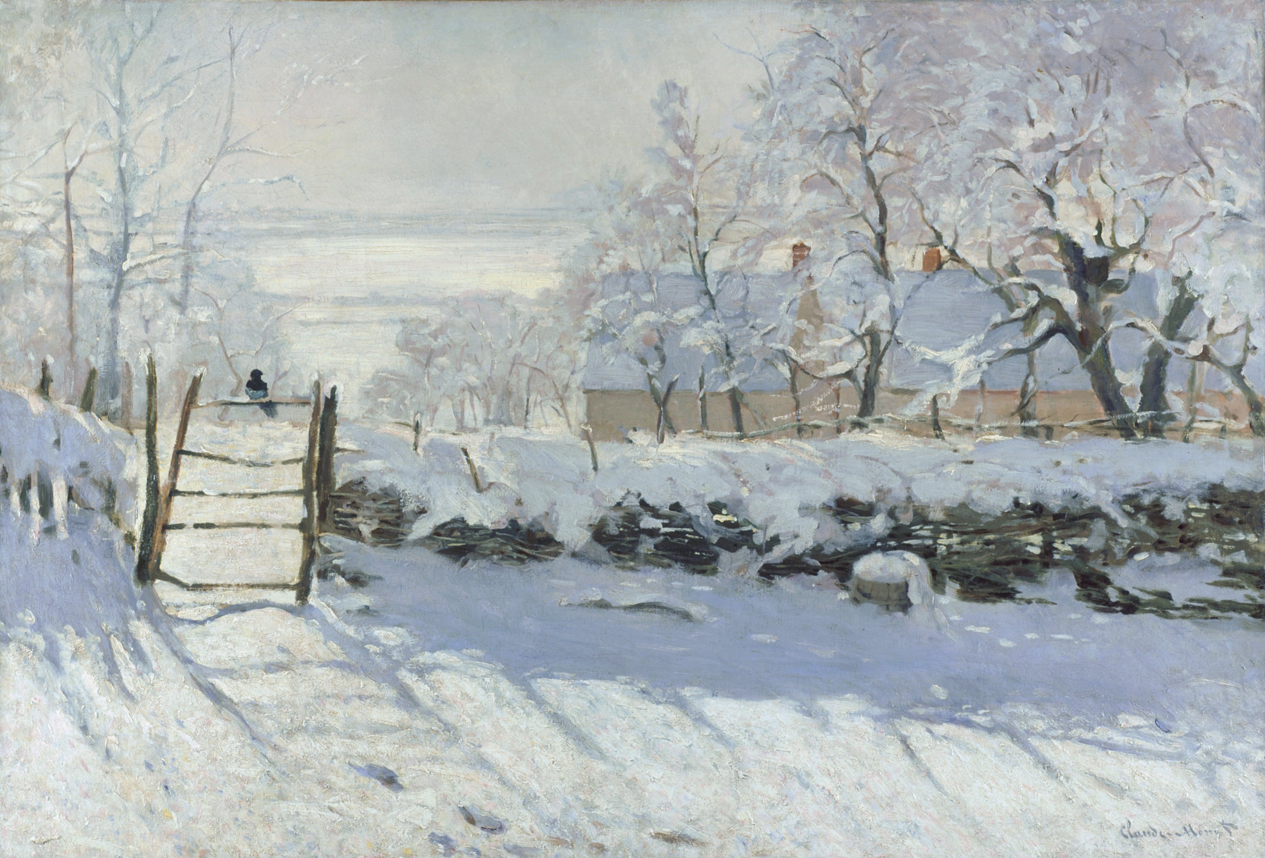 《喜鹊》（The Magpie）｜克劳德·莫奈 Claude Monet｜1868–1869