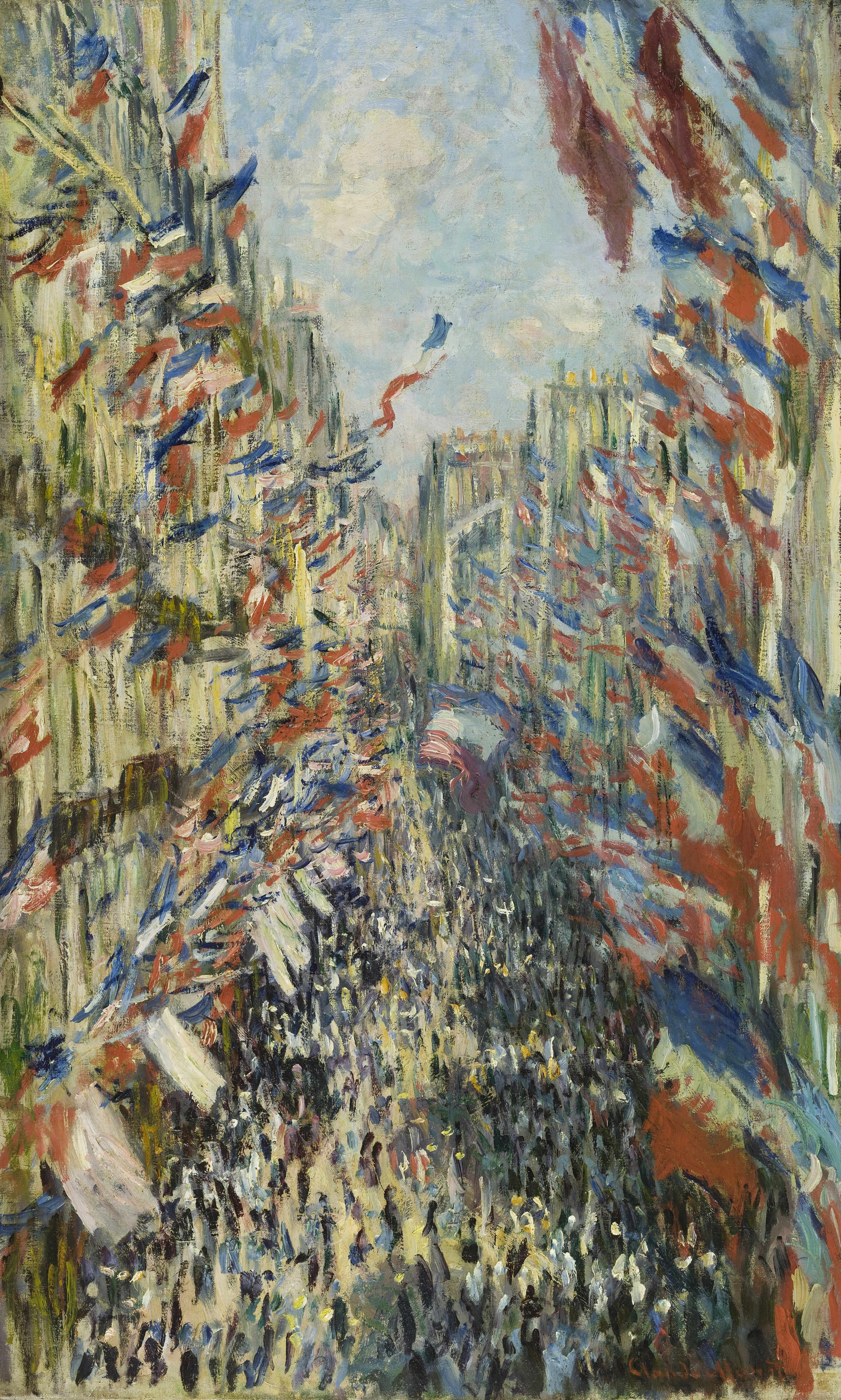 《巴黎蒙托盖伊街：1878年6月30日庆典》（The Rue Montorgueil in Paris. Celebration of June 30, 1878）｜克劳德·莫奈 Claude Monet｜1878