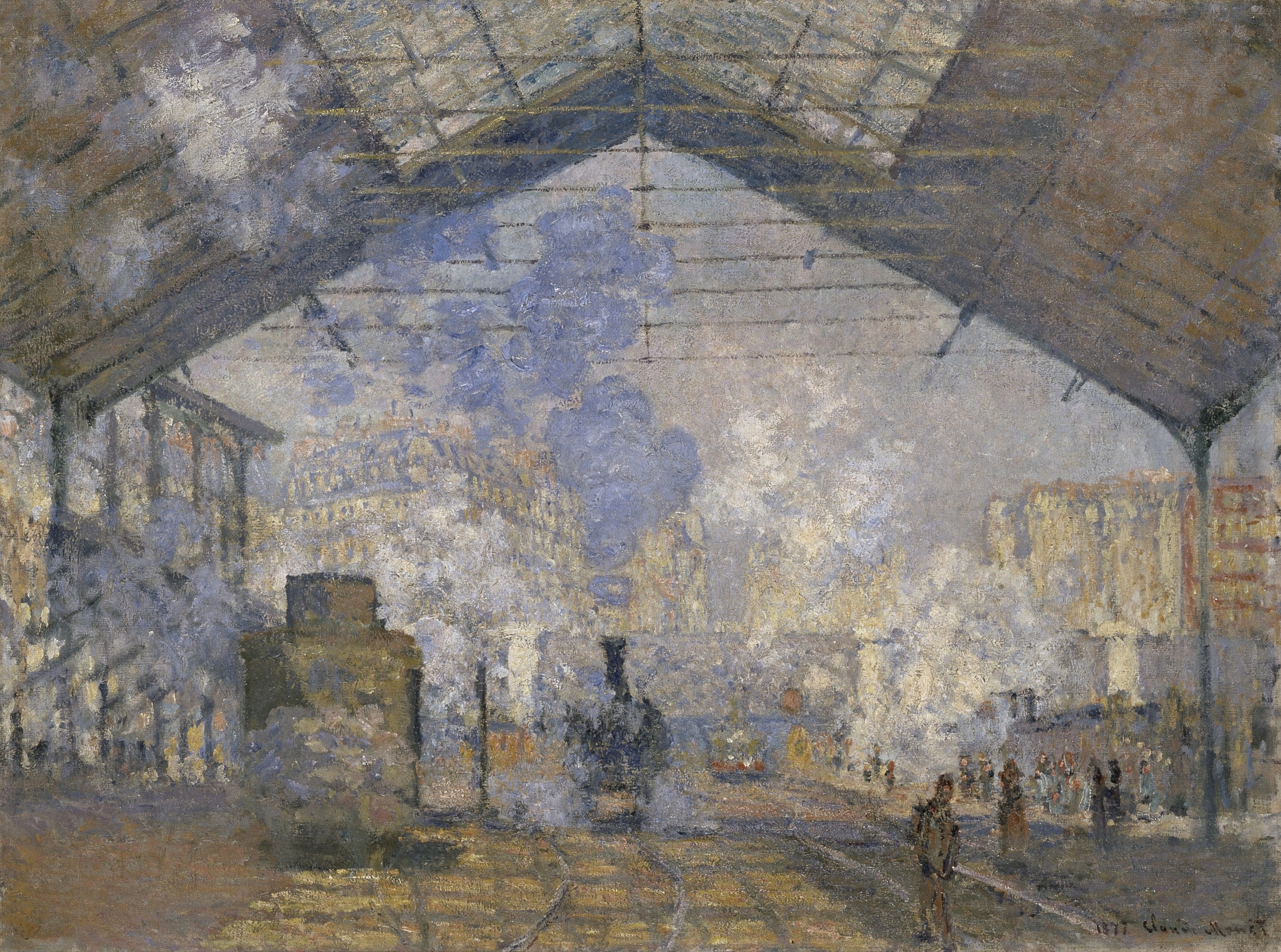 《圣拉扎尔站》（The Saint-Lazare Station）｜克劳德·莫奈 Claude Monet｜1877
