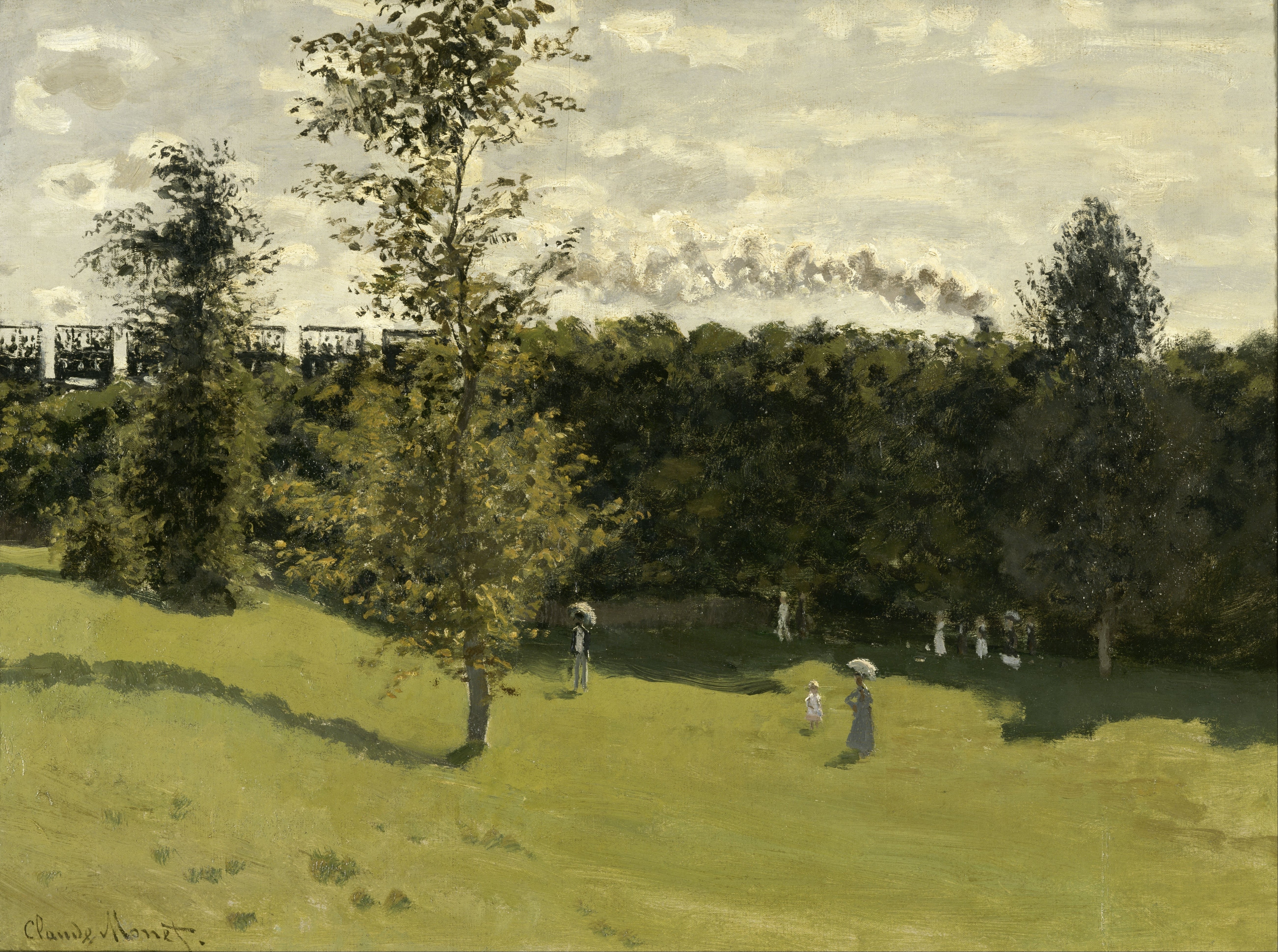 《乡村火车》（Train in the Countryside）｜克劳德·莫奈 Claude Monet｜约1870