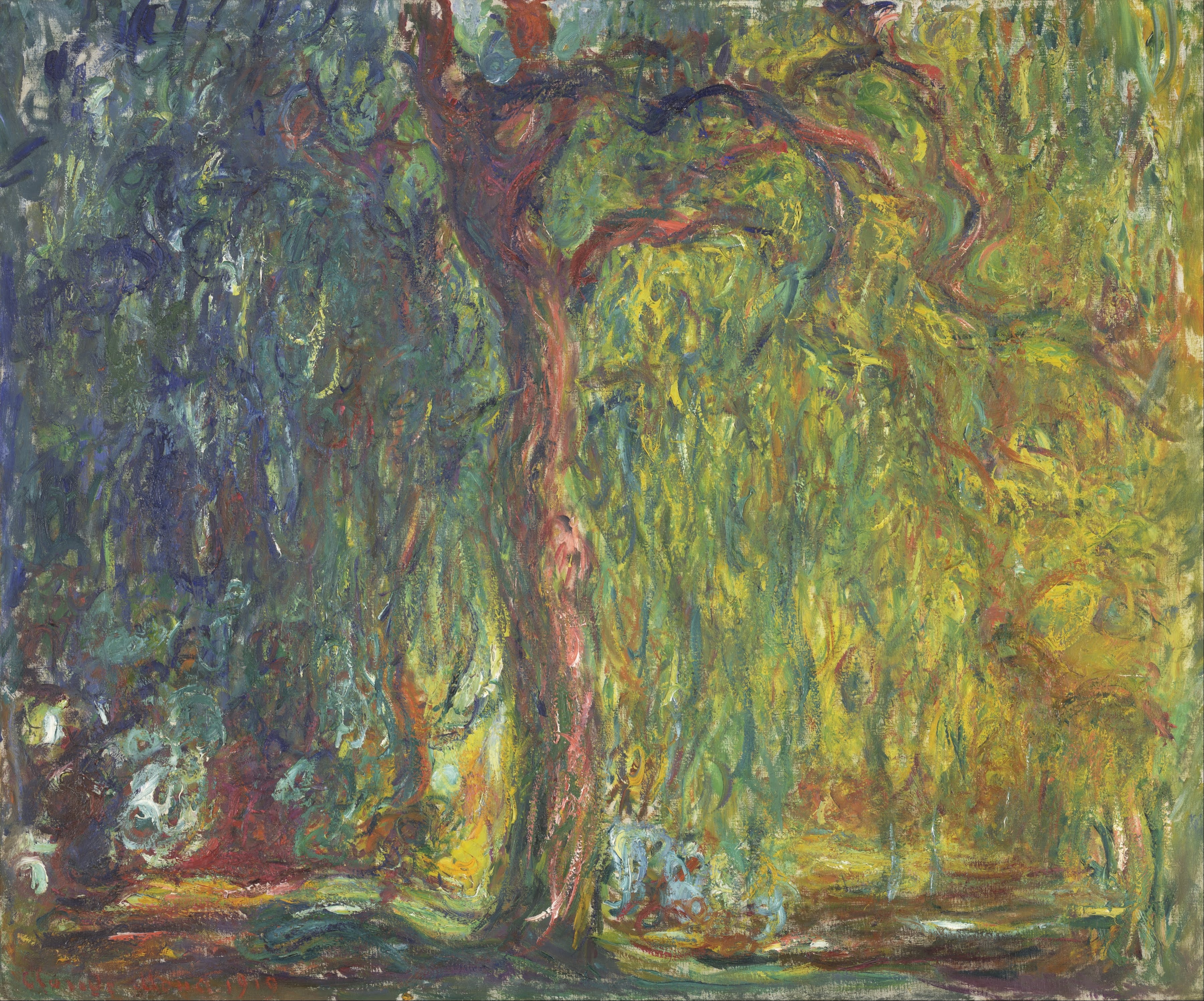 《垂柳》（Weeping Willow）｜克劳德·莫奈 Claude Monet｜1918–19