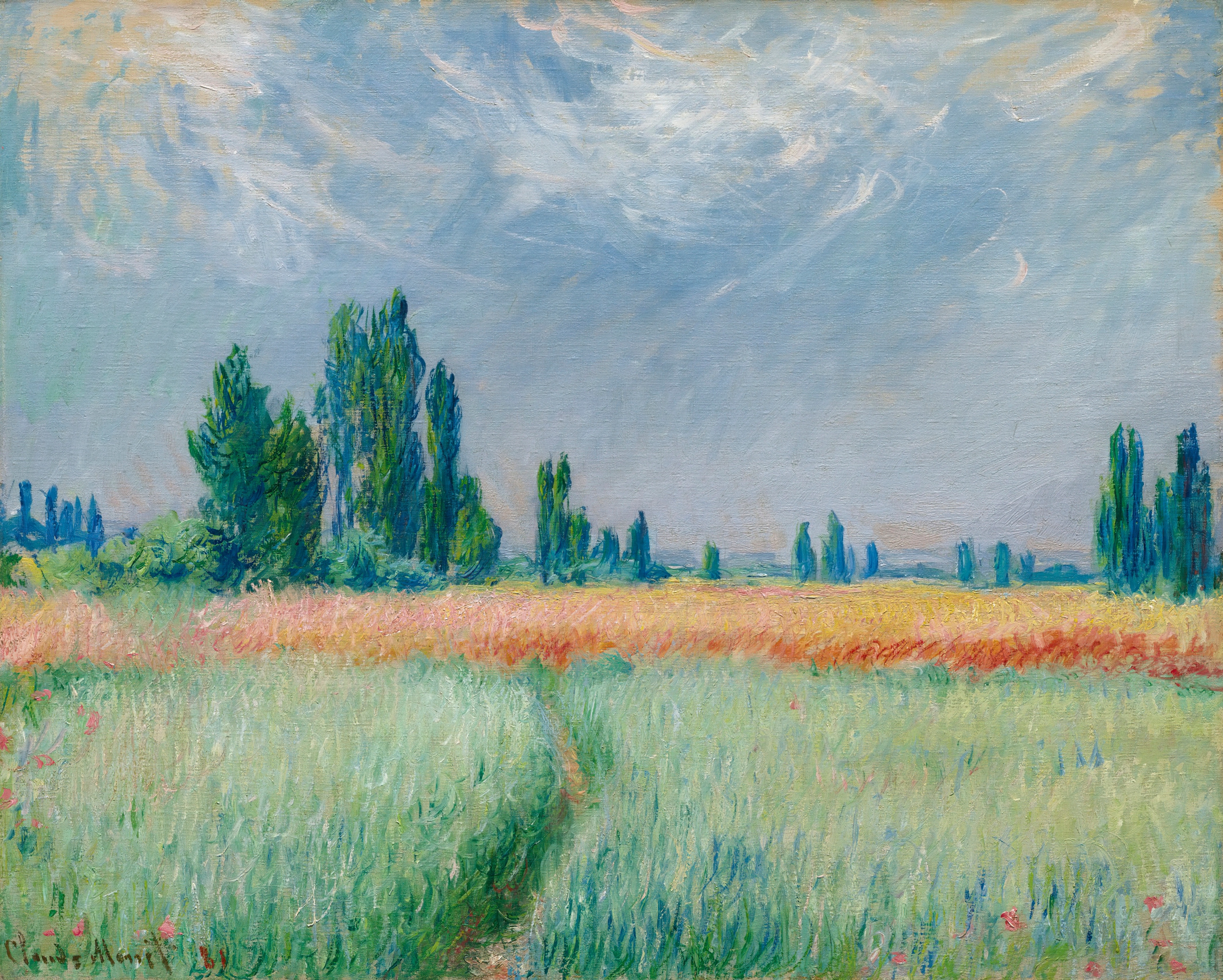 《麦田》（Champ De Blé）｜克劳德·莫奈 Claude Monet｜1881