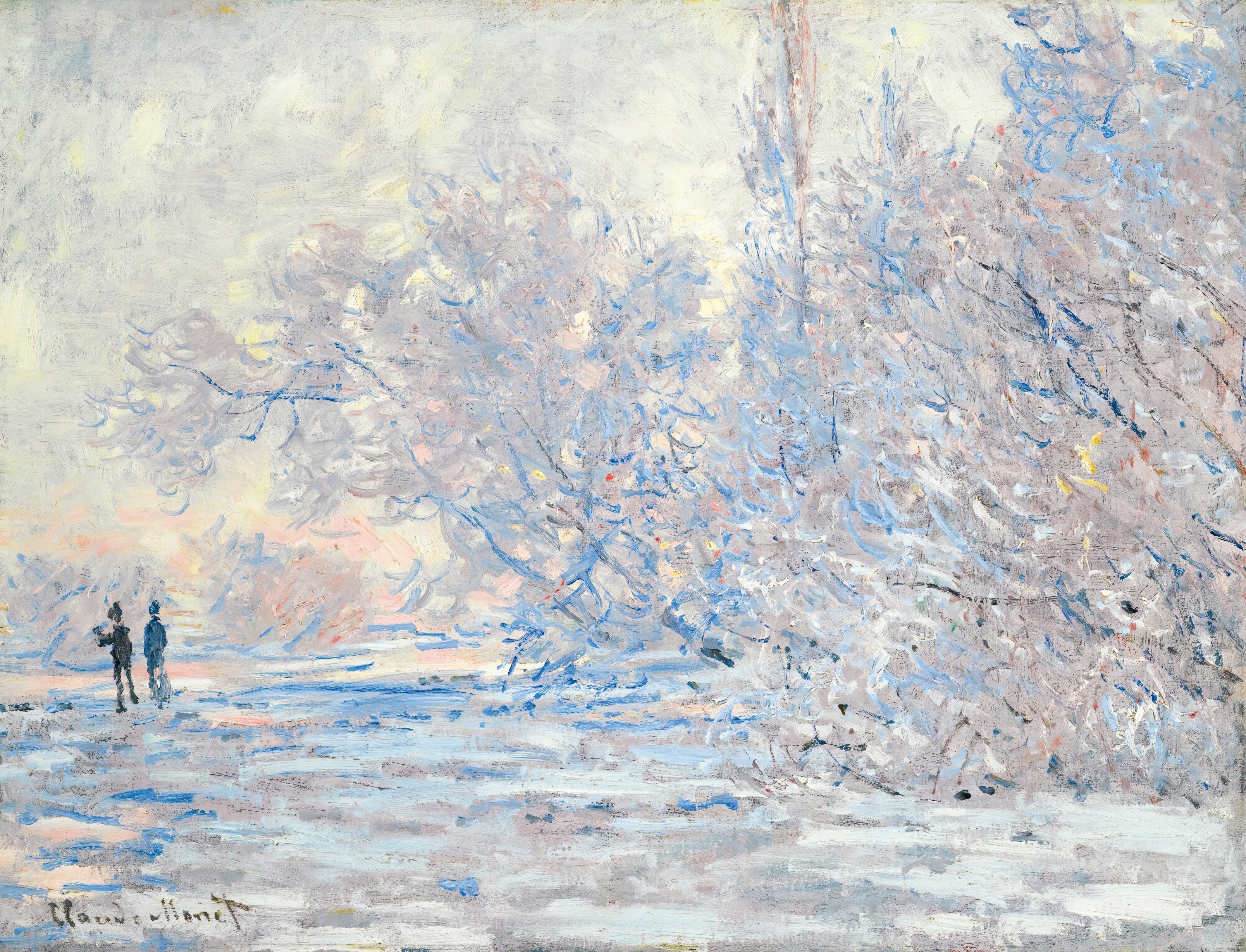 《吉维尼的霜冻》（Le Givre À Giverny）｜克劳德·莫奈 Claude Monet｜1885