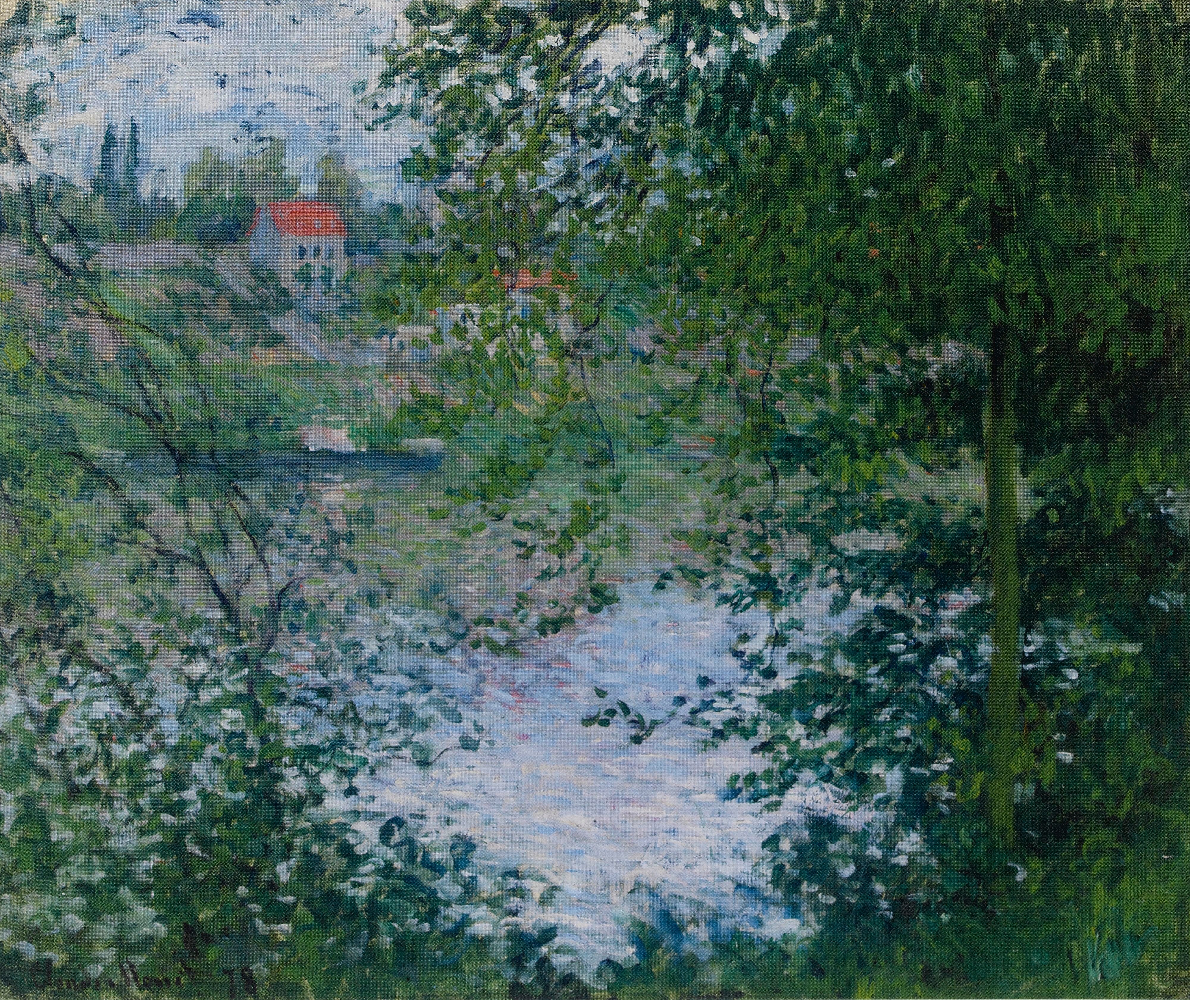 《穿过树林，拉格兰德贾特岛》（À Travers Les Arbres, Île De La Grande Jatte）｜克劳德·莫奈 Claude Monet｜1878