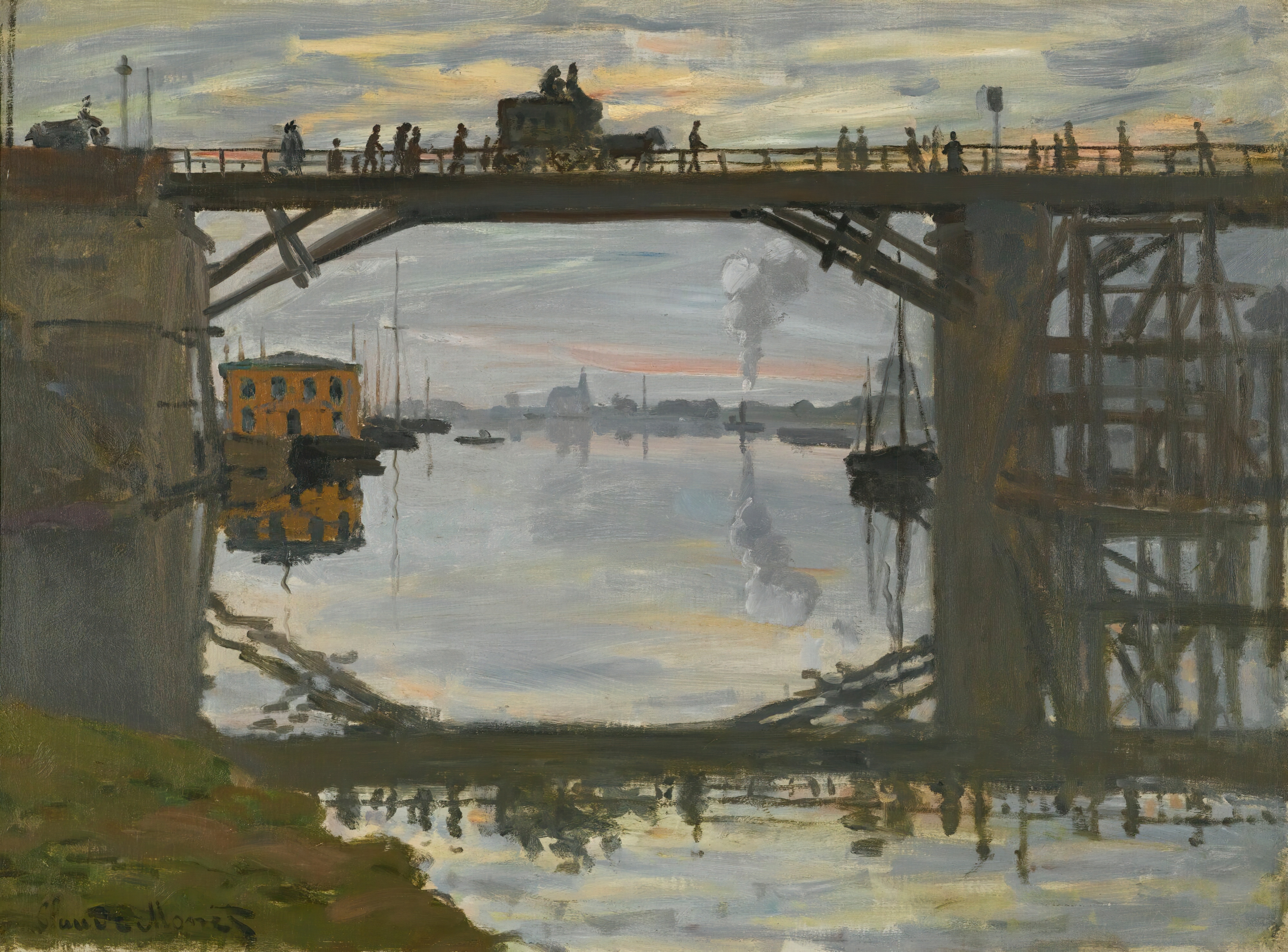 《木桥》（Le Pont De Bois）｜克劳德·莫奈 Claude Monet｜1872