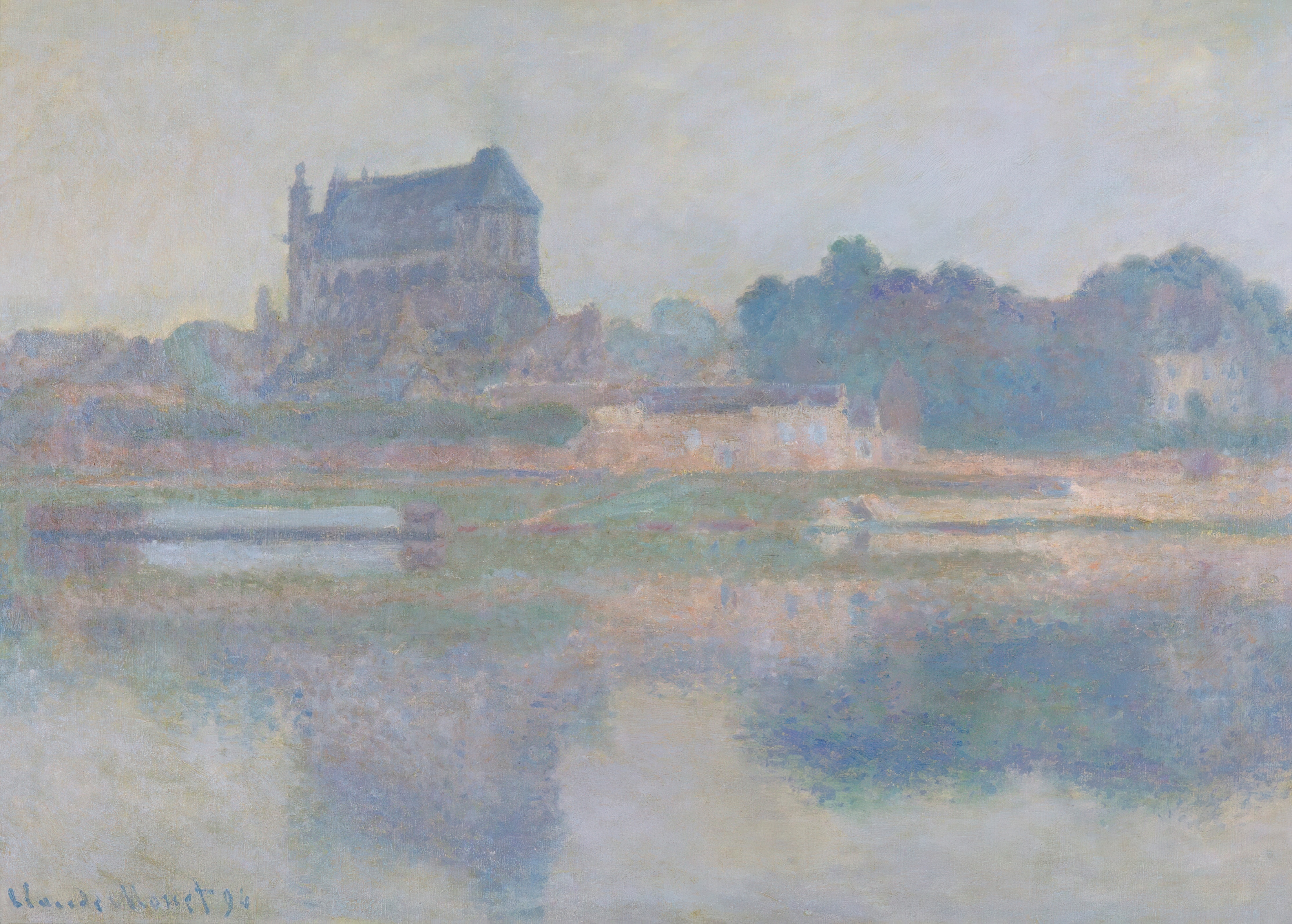 《弗农教堂，灰色时代》（L’église De Vernon, Temps Gris）｜克劳德·莫奈 Claude Monet｜1894