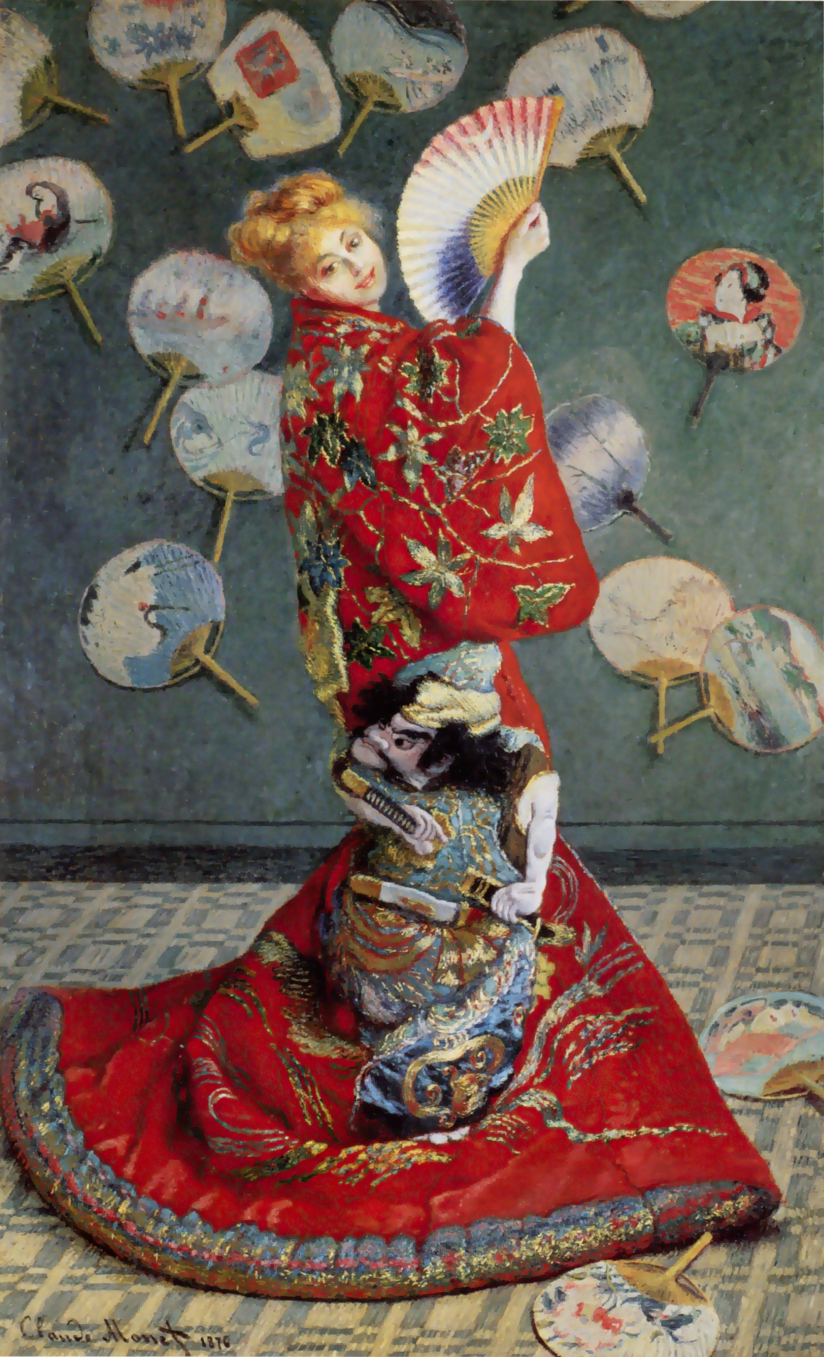 《卡米尔·莫奈穿着日本服装》（Camille Monet In Japanese Costume）｜克劳德·莫奈 Claude Monet｜1876