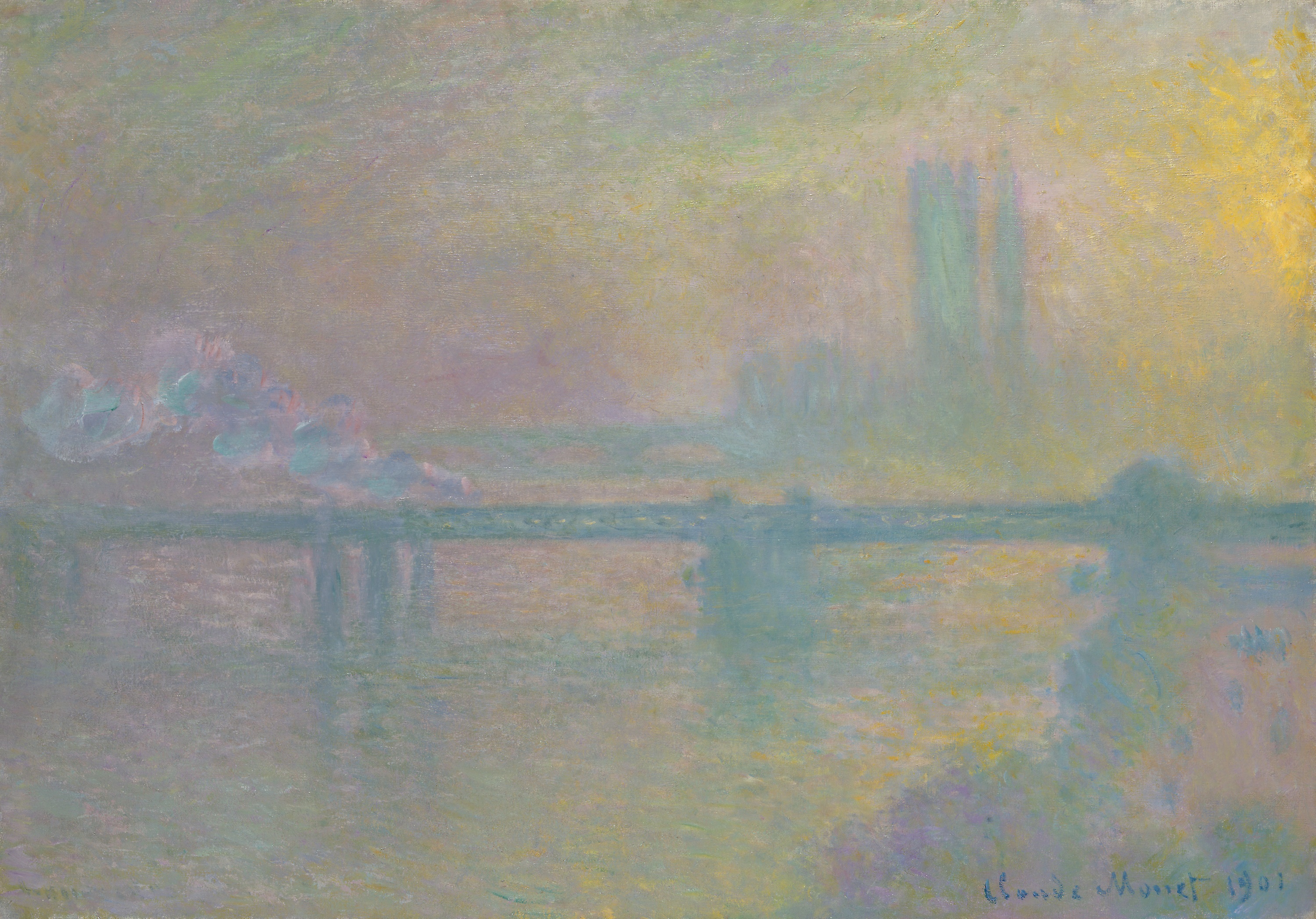 《查令十字桥，伦敦》（Charing Cross Bridge, London）｜克劳德·莫奈 Claude Monet｜1901