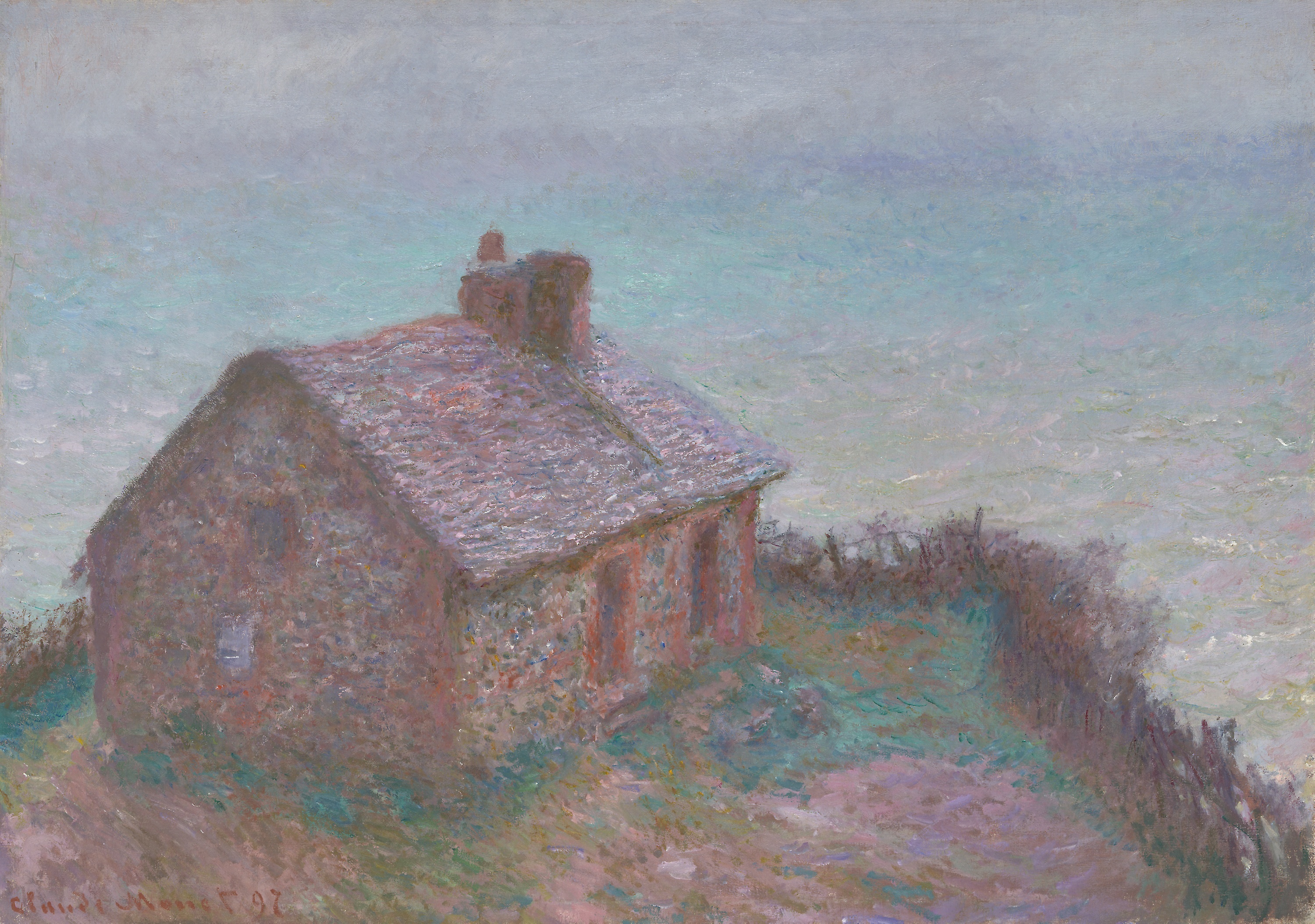 《瓦伦日维尔海关大楼》（The Customs House at Varengeville）｜克劳德·莫奈 Claude Monet｜1897