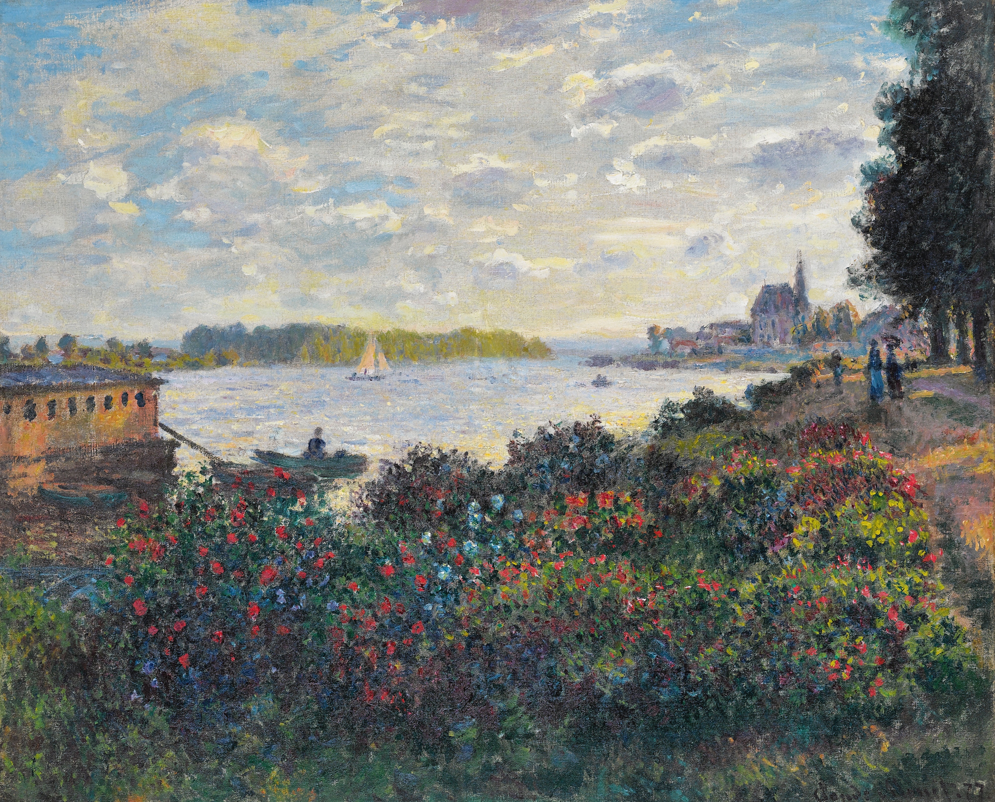 《阿让特伊的塞纳河》（La Seine À Argenteuil）｜克劳德·莫奈 Claude Monet｜1877