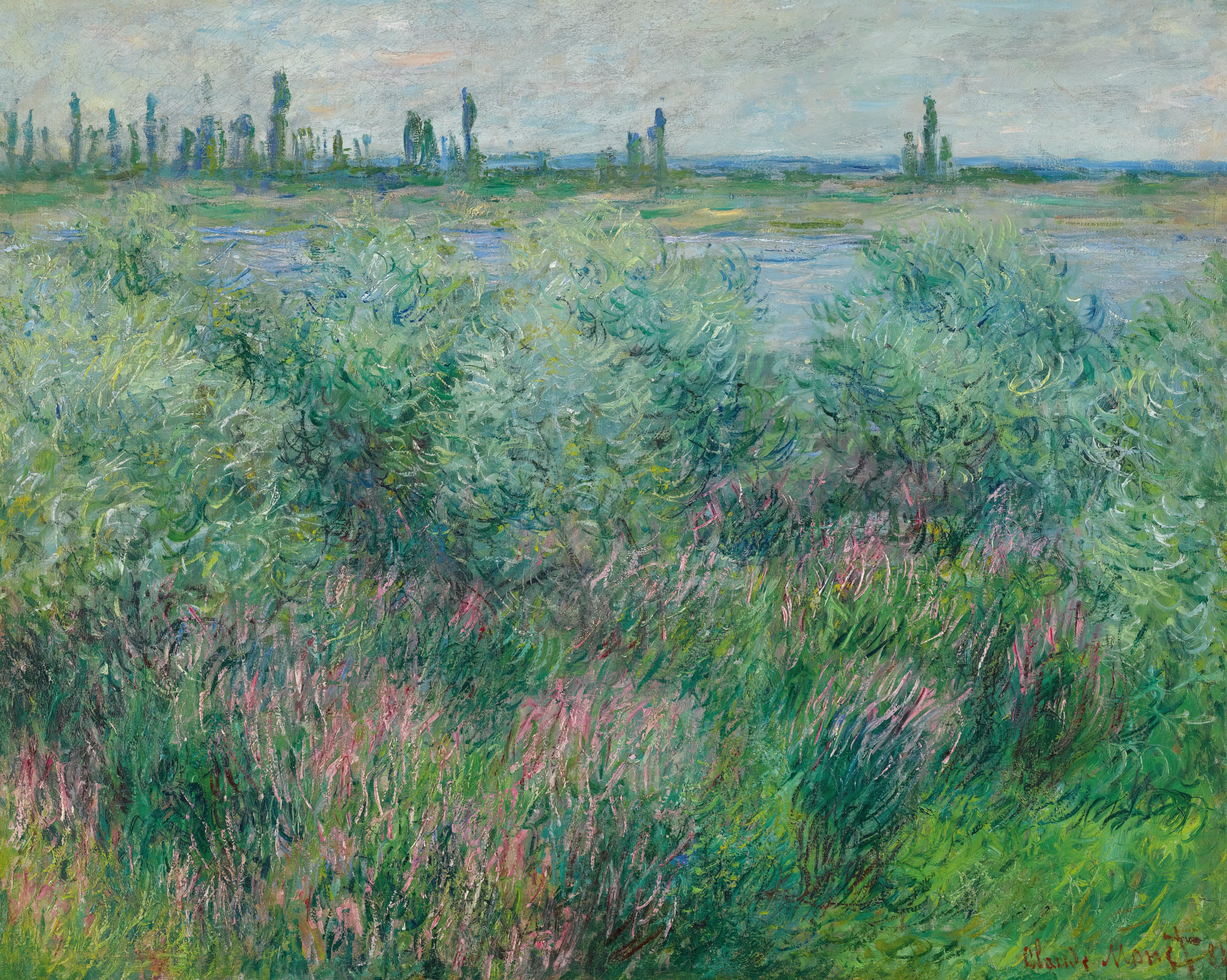 《韦特伊附近的塞纳河畔》（Berges De La Seine Près De Vétheuil）｜克劳德·莫奈 Claude Monet｜1881