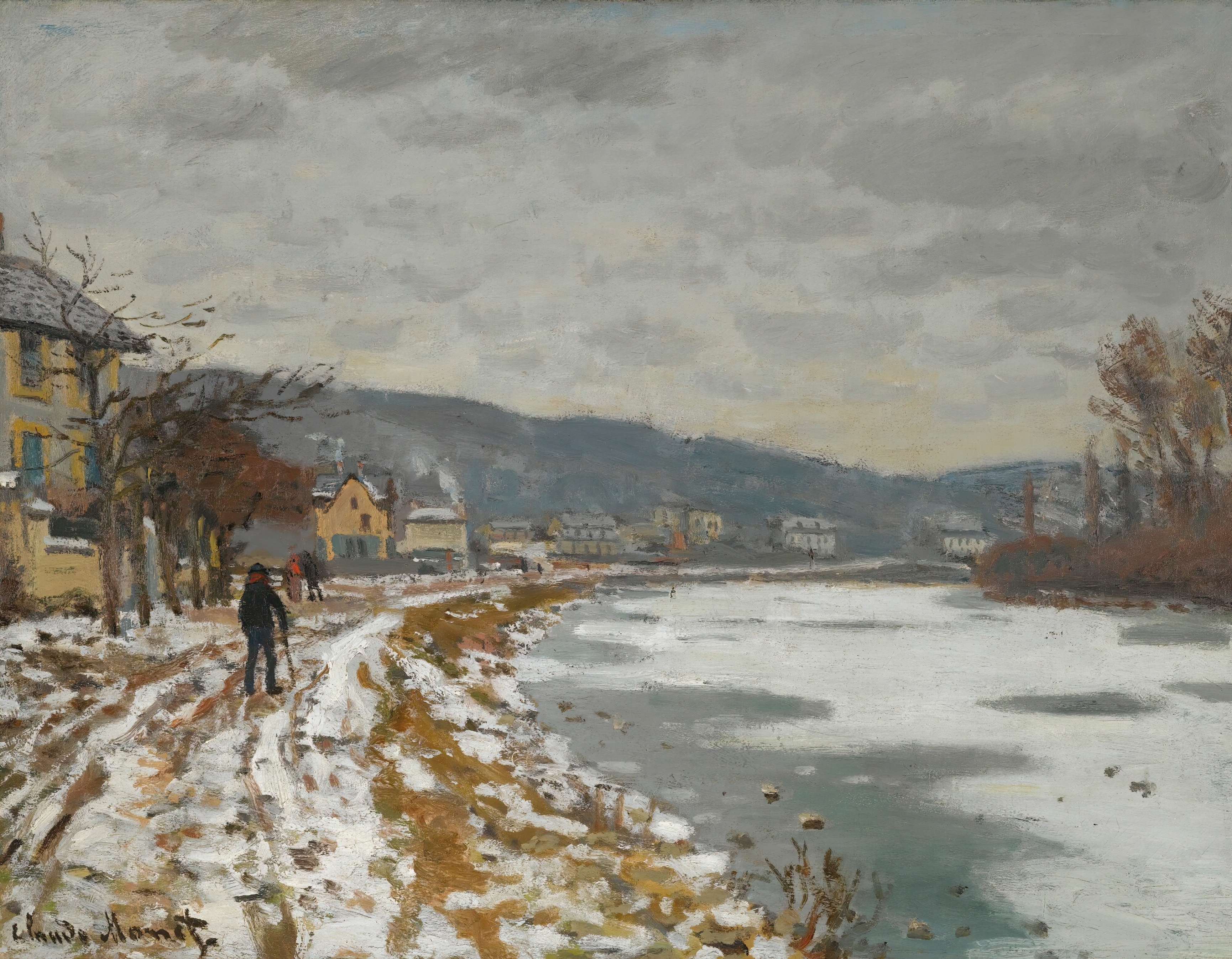 《布吉瓦尔的塞纳河》（La Seine À Bougival）｜克劳德·莫奈 Claude Monet｜1869