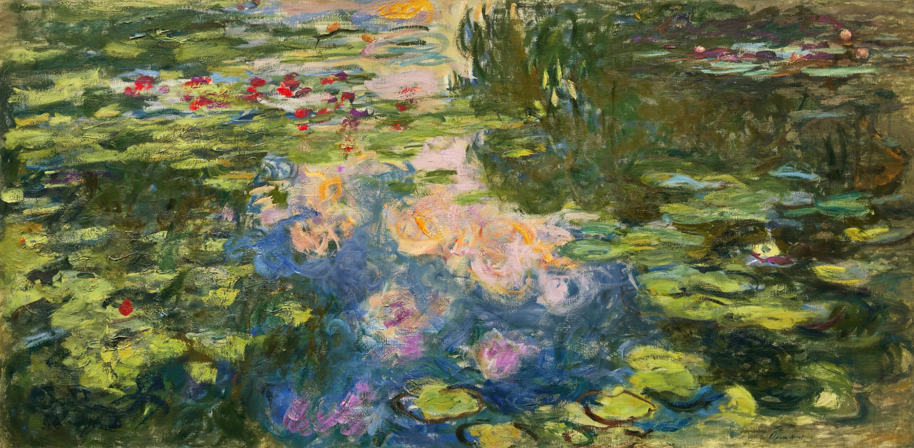 《睡莲池》（Le Bassin aux nymphéas）｜克劳德·莫奈 Claude Monet｜1917–19