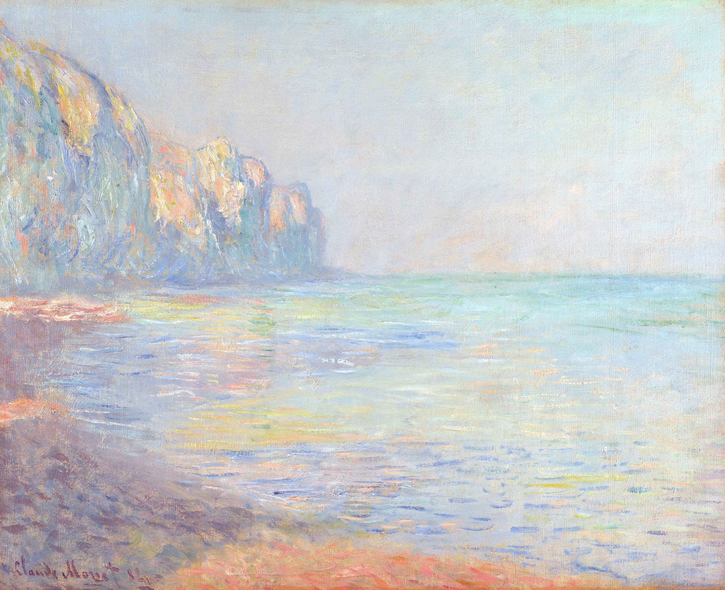 《普维尔的薄雾早晨》（Le Matin, temps brumeux, Pourville (Misty Morning at Pourville)）｜克劳德·莫奈 Claude Monet｜1882