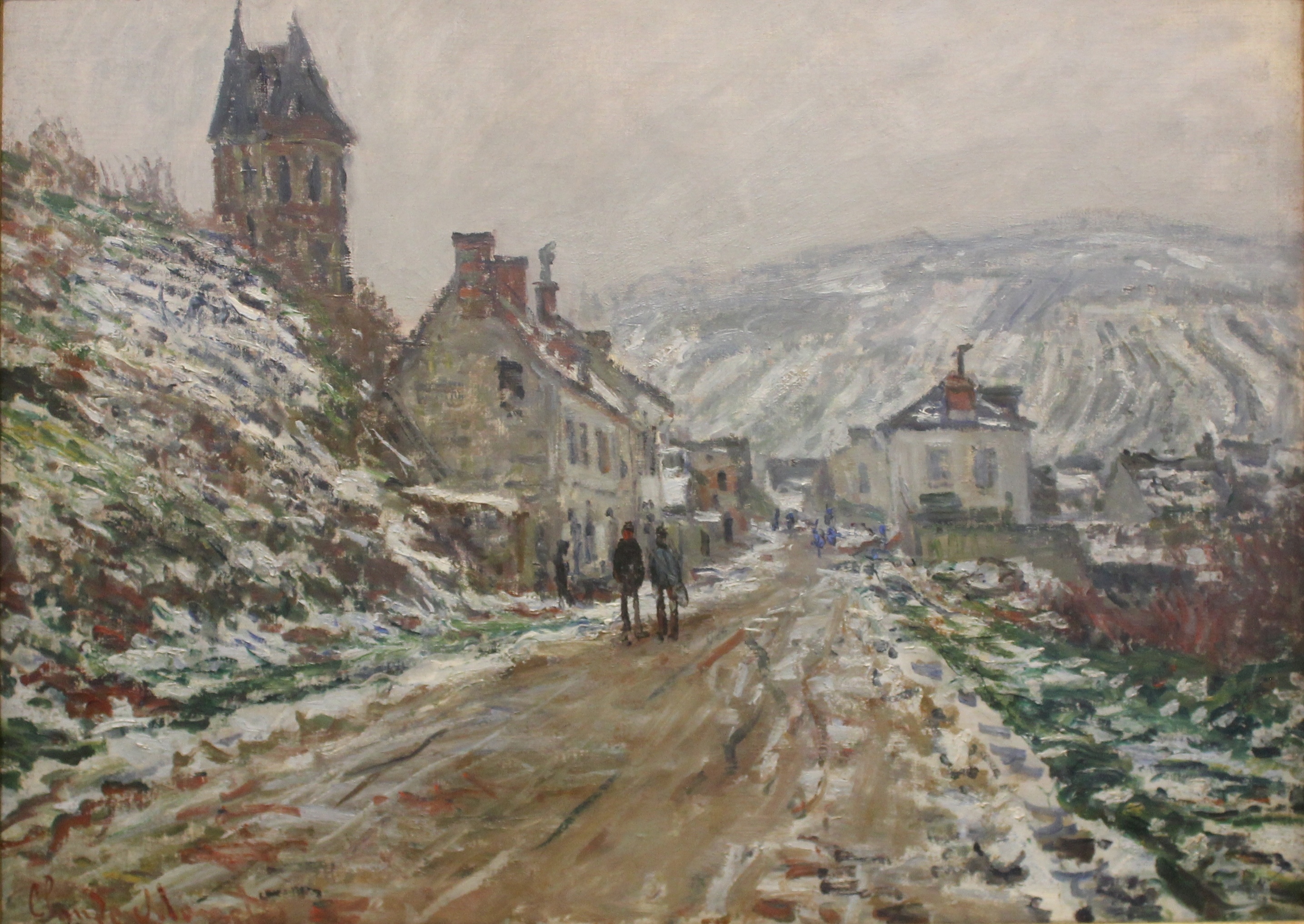 《韦特伊乡村街》（Village Street, Vétheuil）｜克劳德·莫奈 Claude Monet｜1879