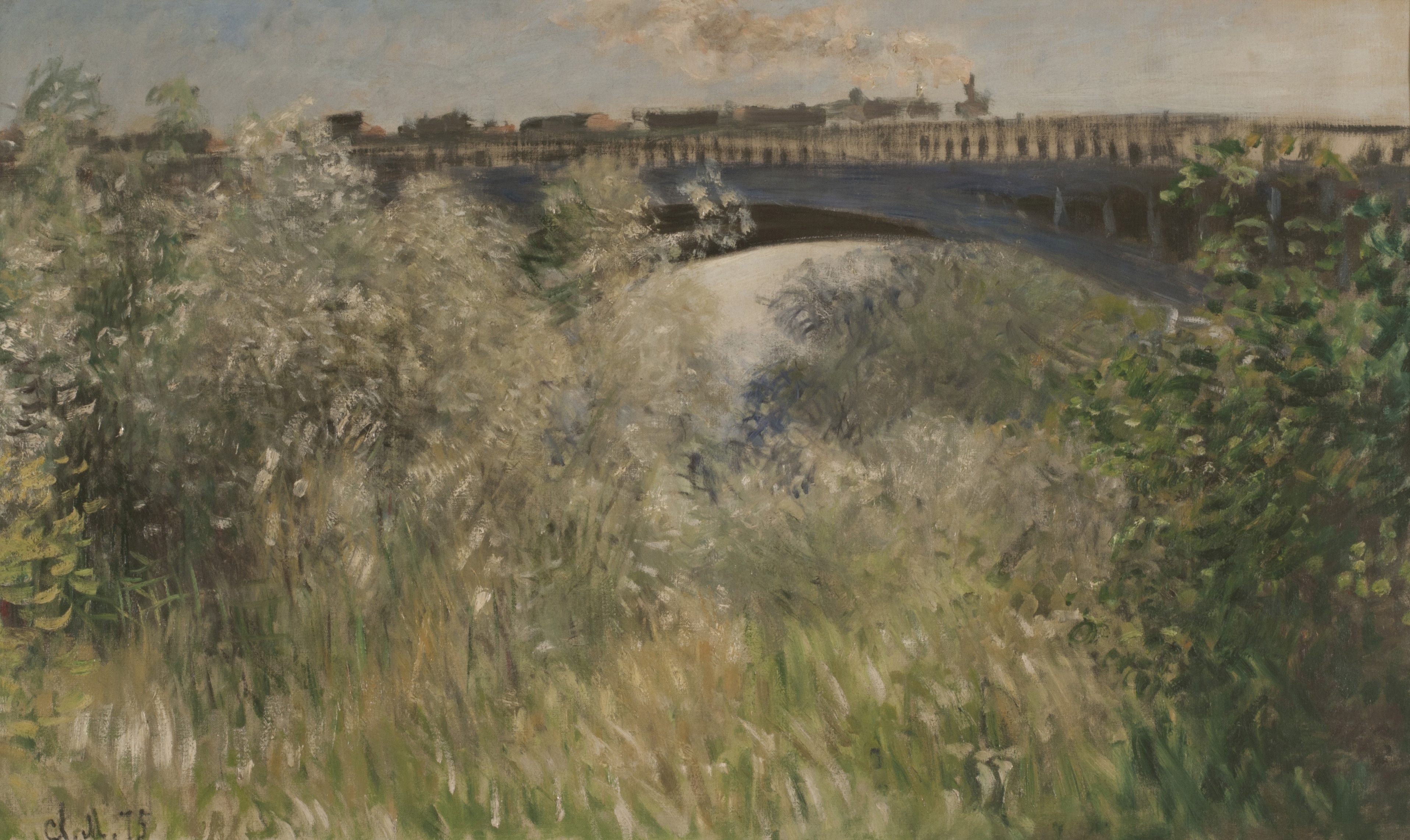《阿让特伊桥》（Le Pont d` Argenteuil）｜克劳德·莫奈 Claude Monet｜1875
