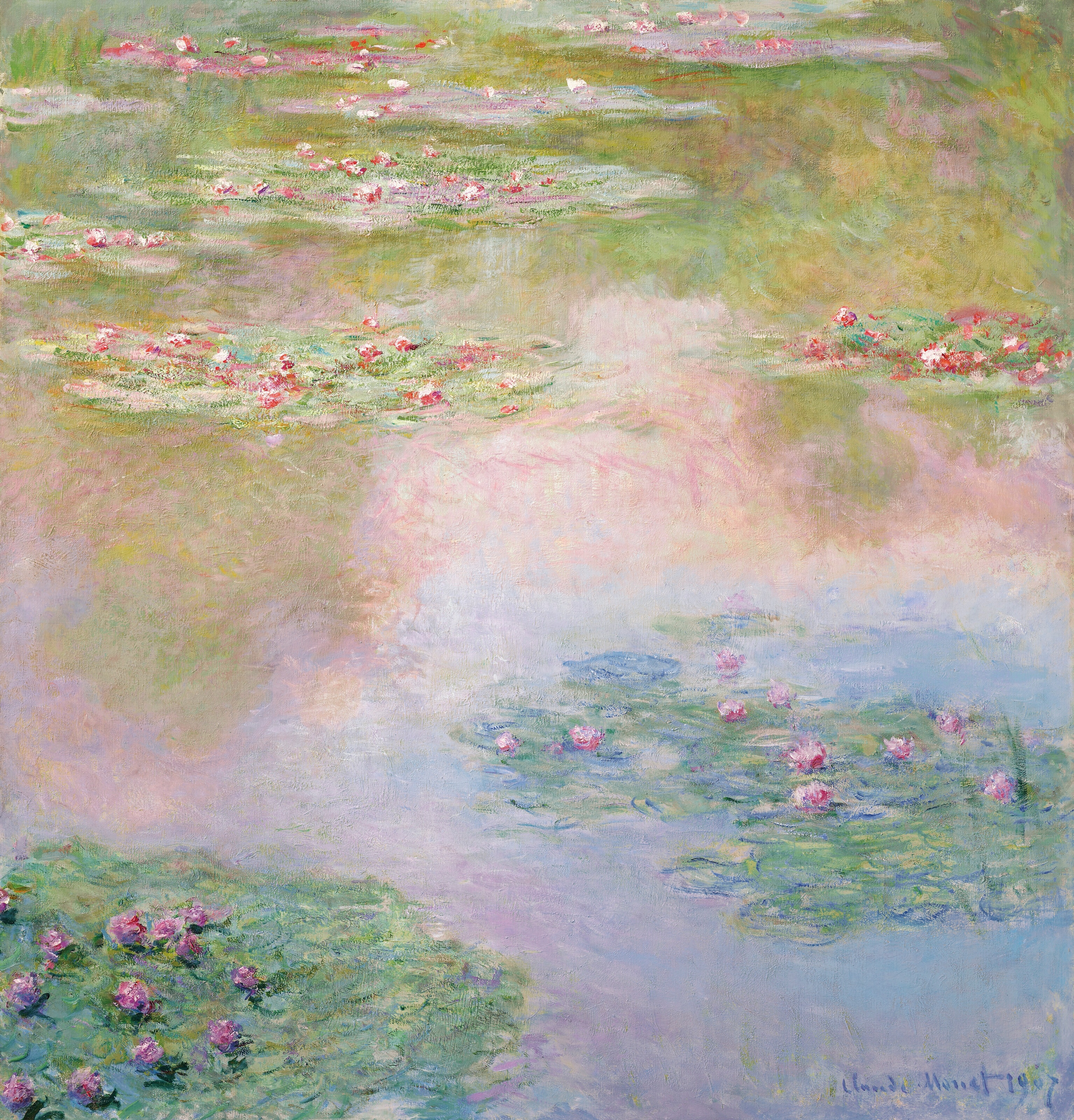 《睡莲》（Nymphéas）｜克劳德·莫奈 Claude Monet｜1907
