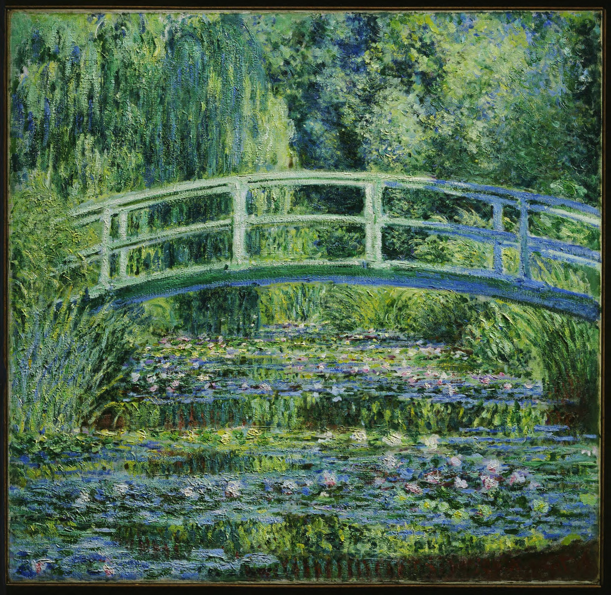 《睡莲和日本桥》（Water Lilies and Japanese Bridge）｜克劳德·莫奈 Claude Monet｜1899