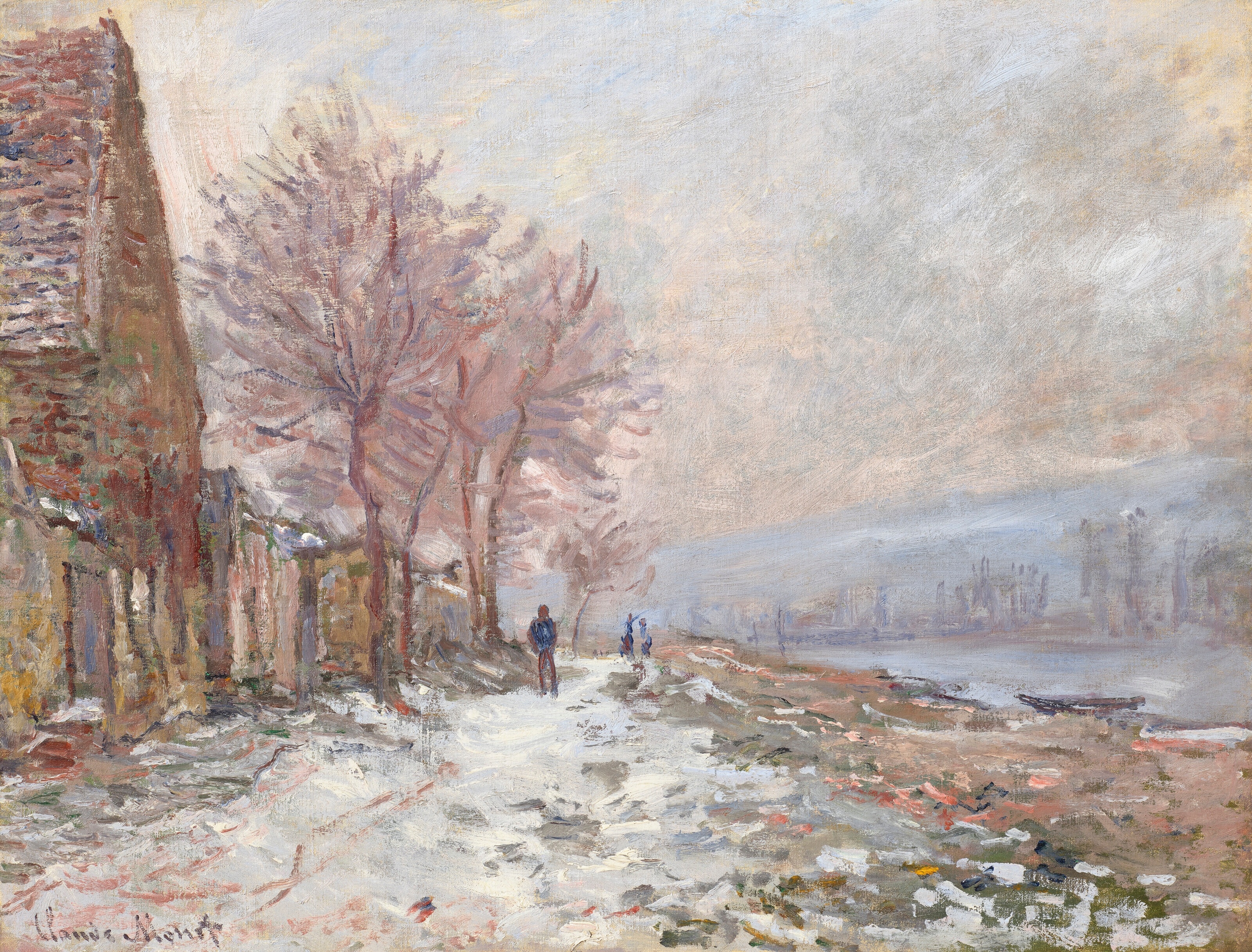 《拉瓦库尔，冬天》（Lavacourt, l’hiver）｜克劳德·莫奈 Claude Monet｜1879