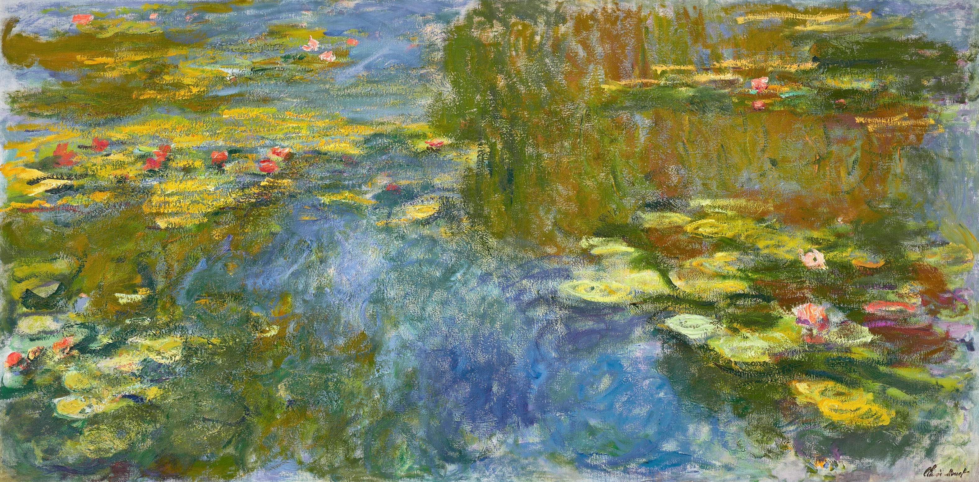 《睡莲池》（Le bassin aux nymphéas）｜克劳德·莫奈 Claude Monet｜约1917–1919