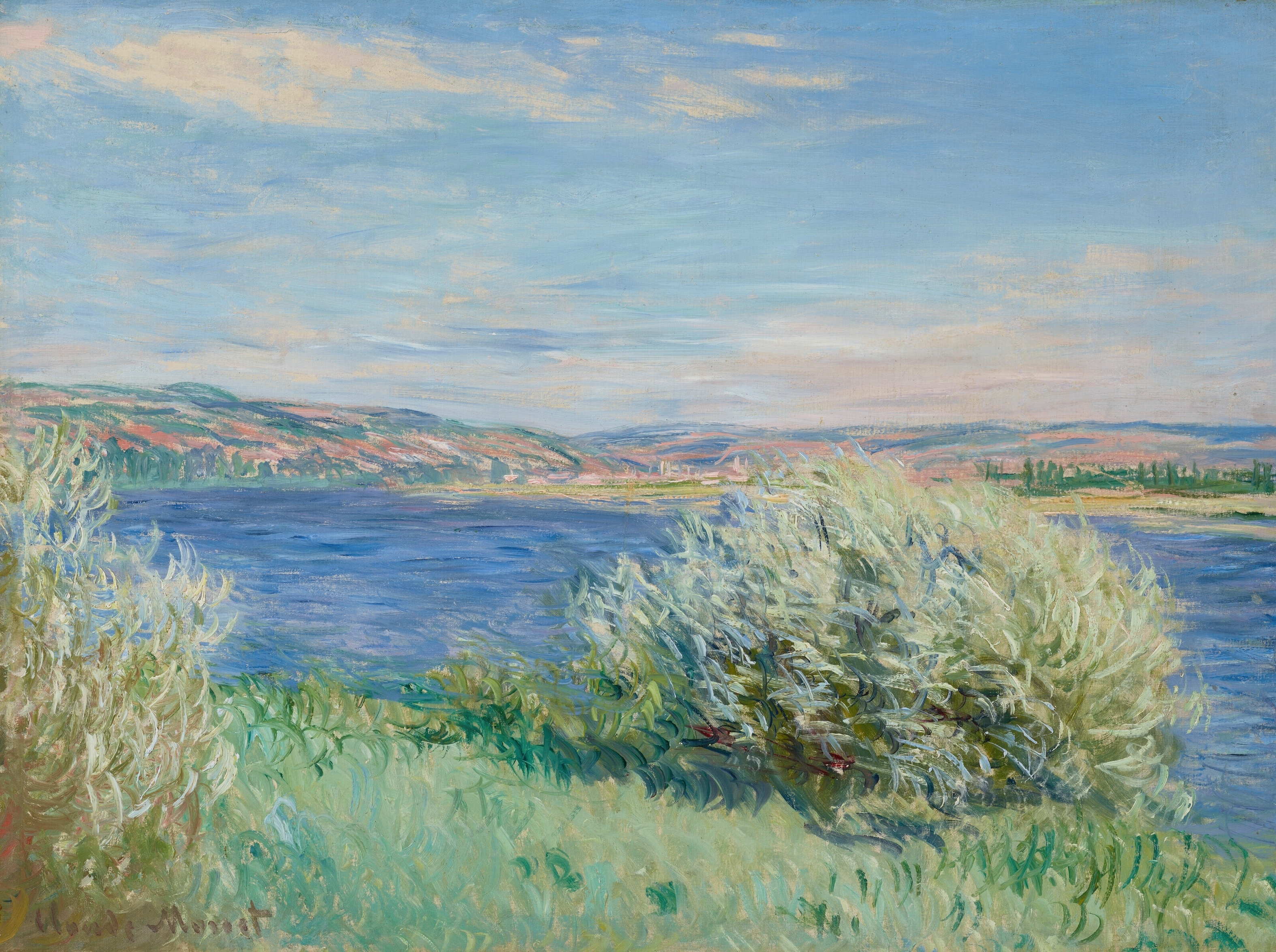 《韦特伊附近的塞纳河岸》（Les bords de la Seine près de Vétheuil）｜克劳德·莫奈 Claude Monet｜1881