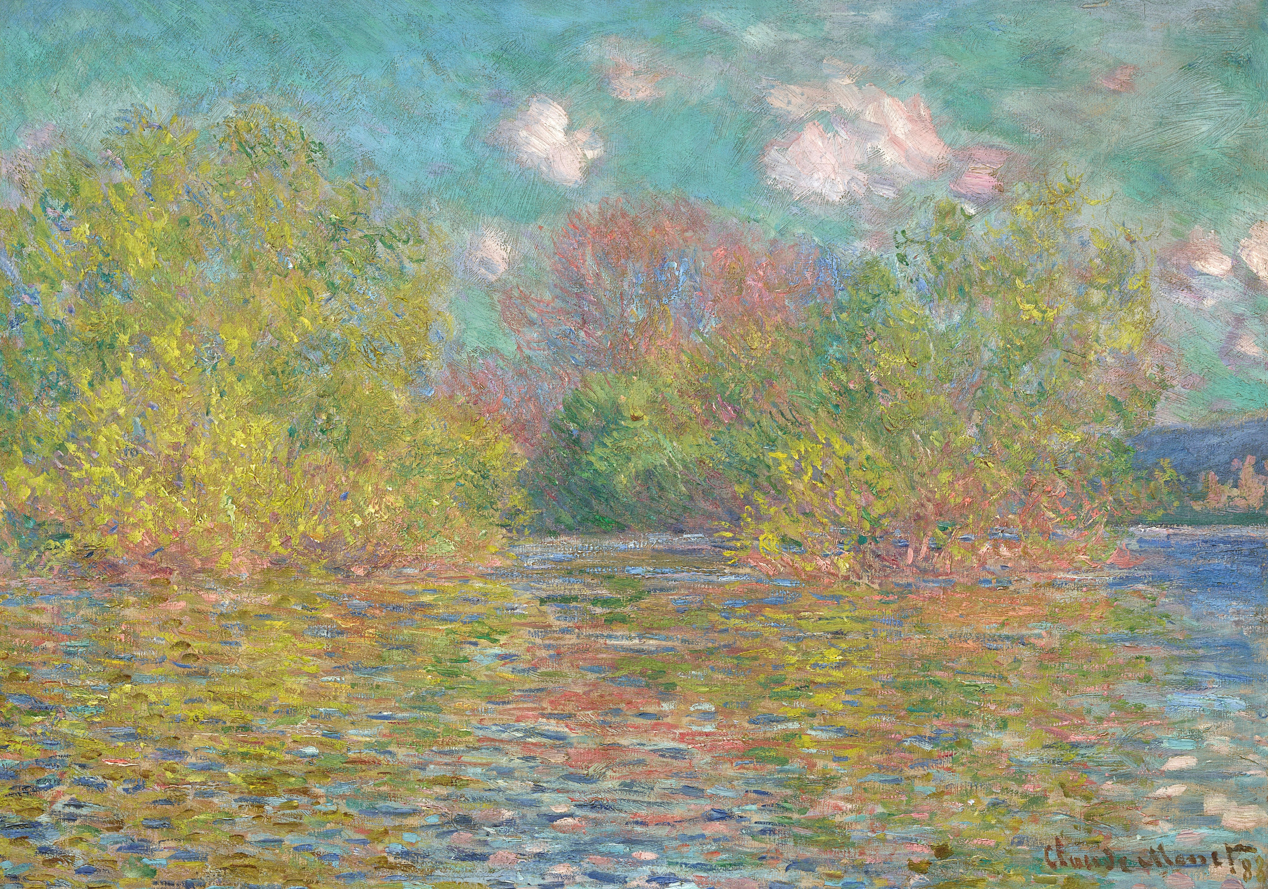 《吉维尼附近的塞纳河》（La Seine près de Giverny）｜克劳德·莫奈 Claude Monet｜1888