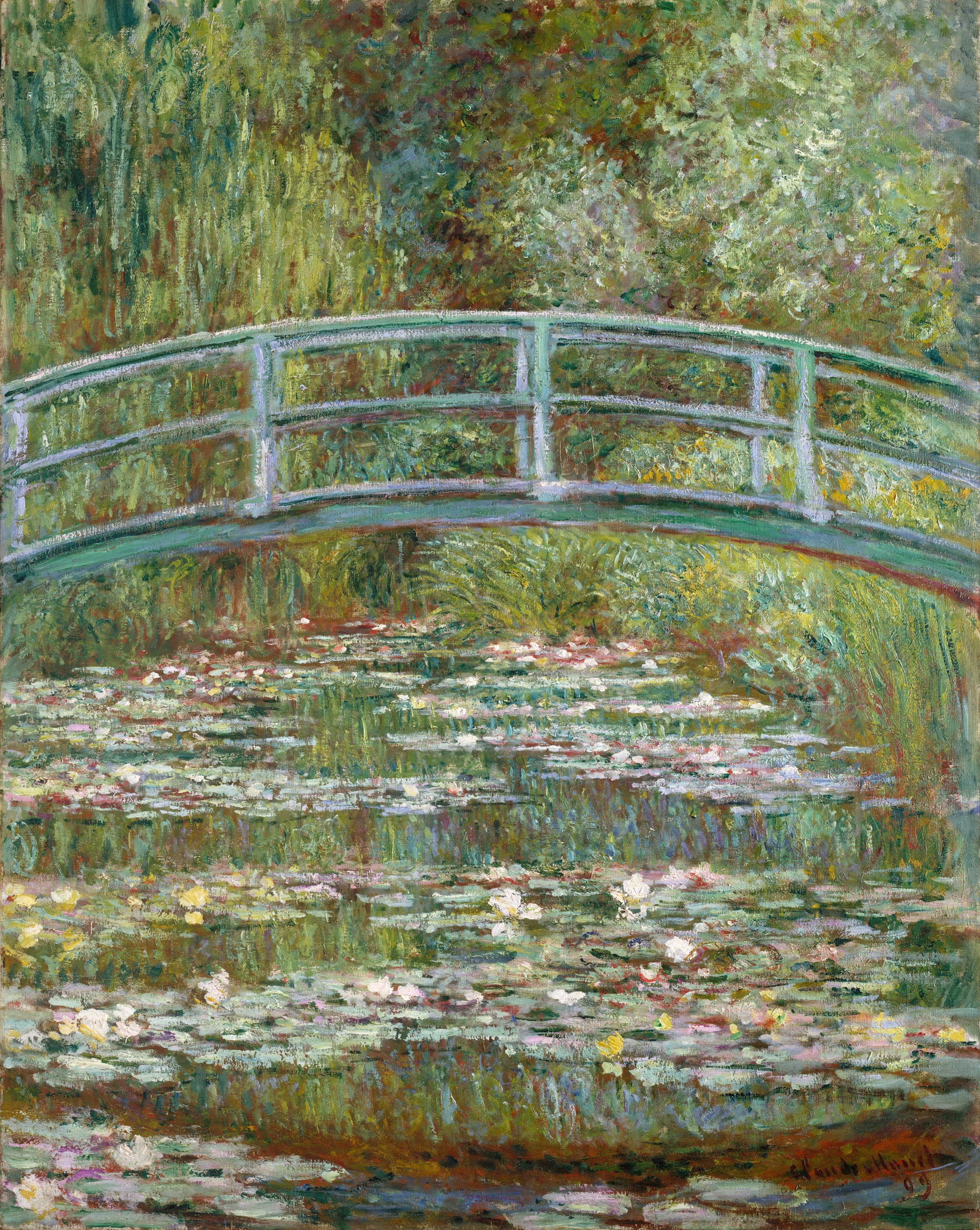 《睡莲池上的桥》（Bridge over a Pond of Water Lilies）｜克劳德·莫奈 Claude Monet｜1899