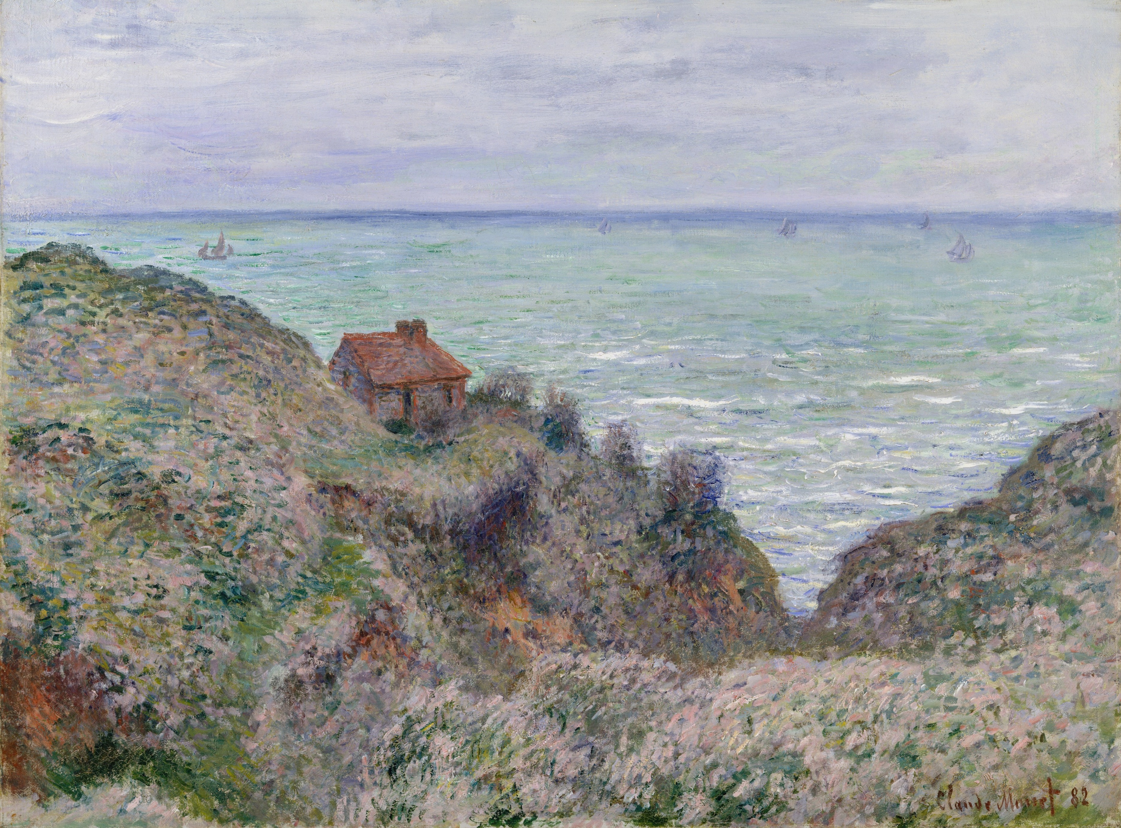 《海关值班室》（Cabin of the Customs Watch）｜克劳德·莫奈 Claude Monet｜1882