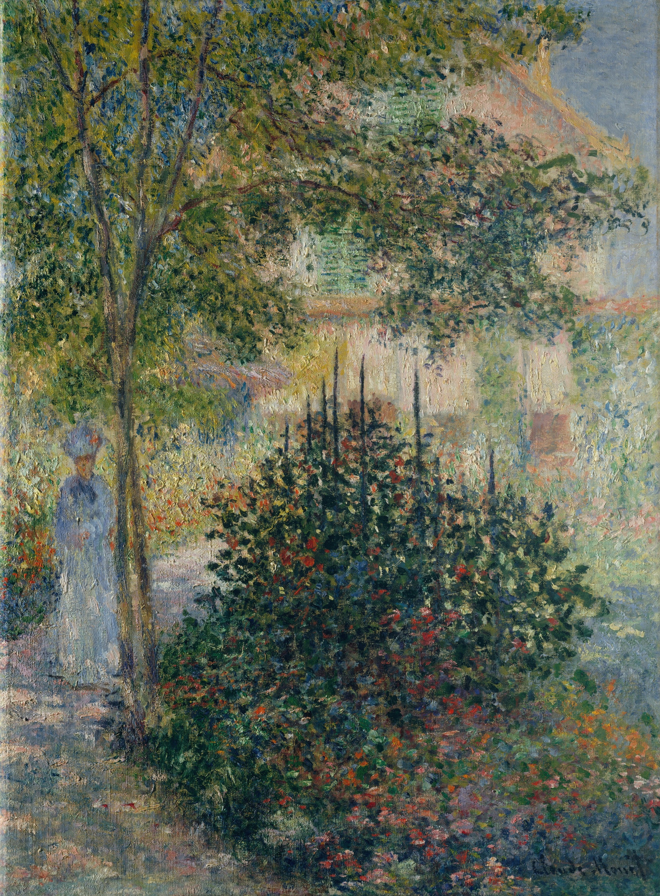 《卡米尔·莫奈在阿让特伊花园中》（Camille Monet (1847–1879) in the Garden at Argenteuil）｜克劳德·莫奈 Claude Monet｜1876