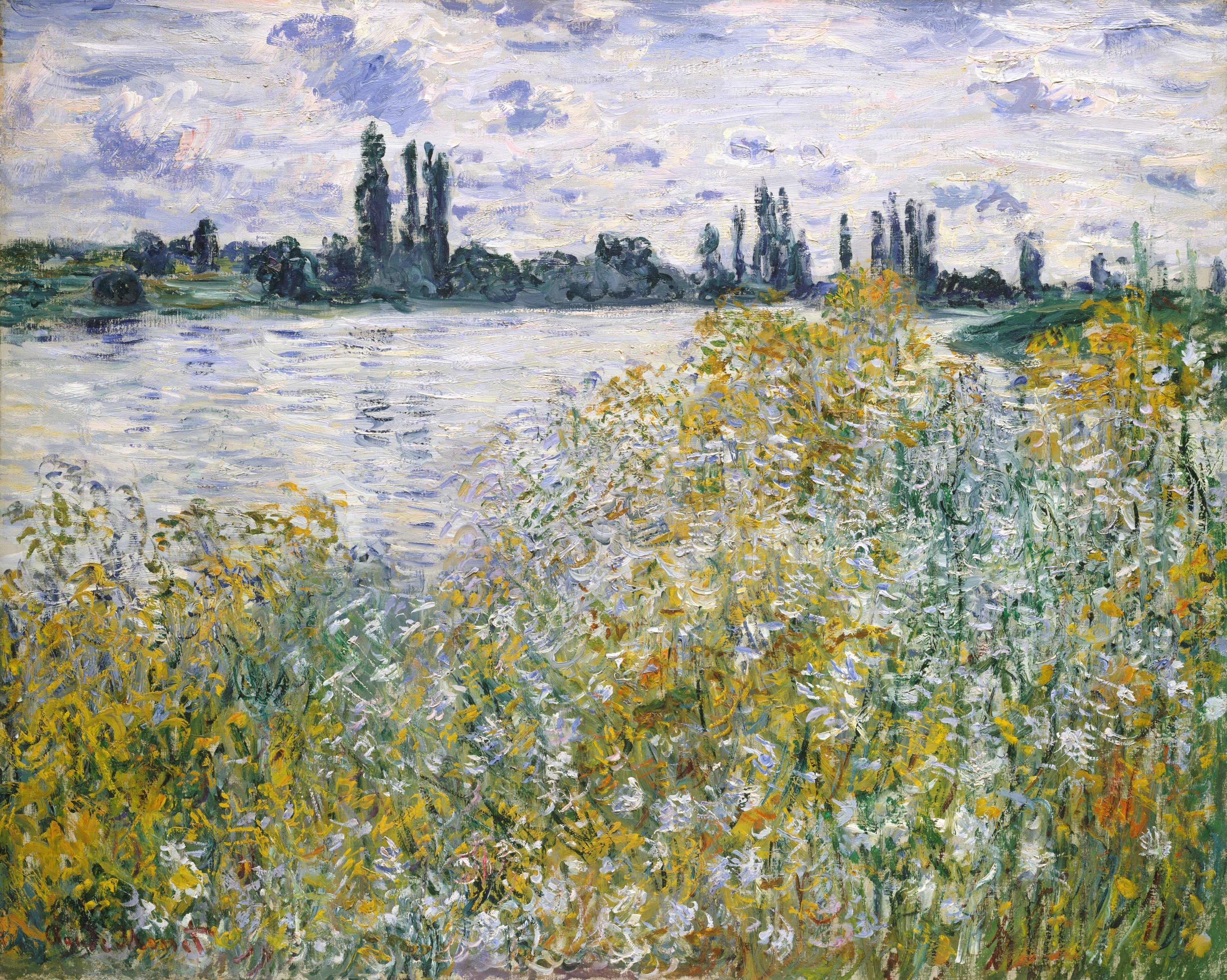 《韦特伊附近的花岛》（Île aux Fleurs near Vétheuil）｜克劳德·莫奈 Claude Monet｜1880
