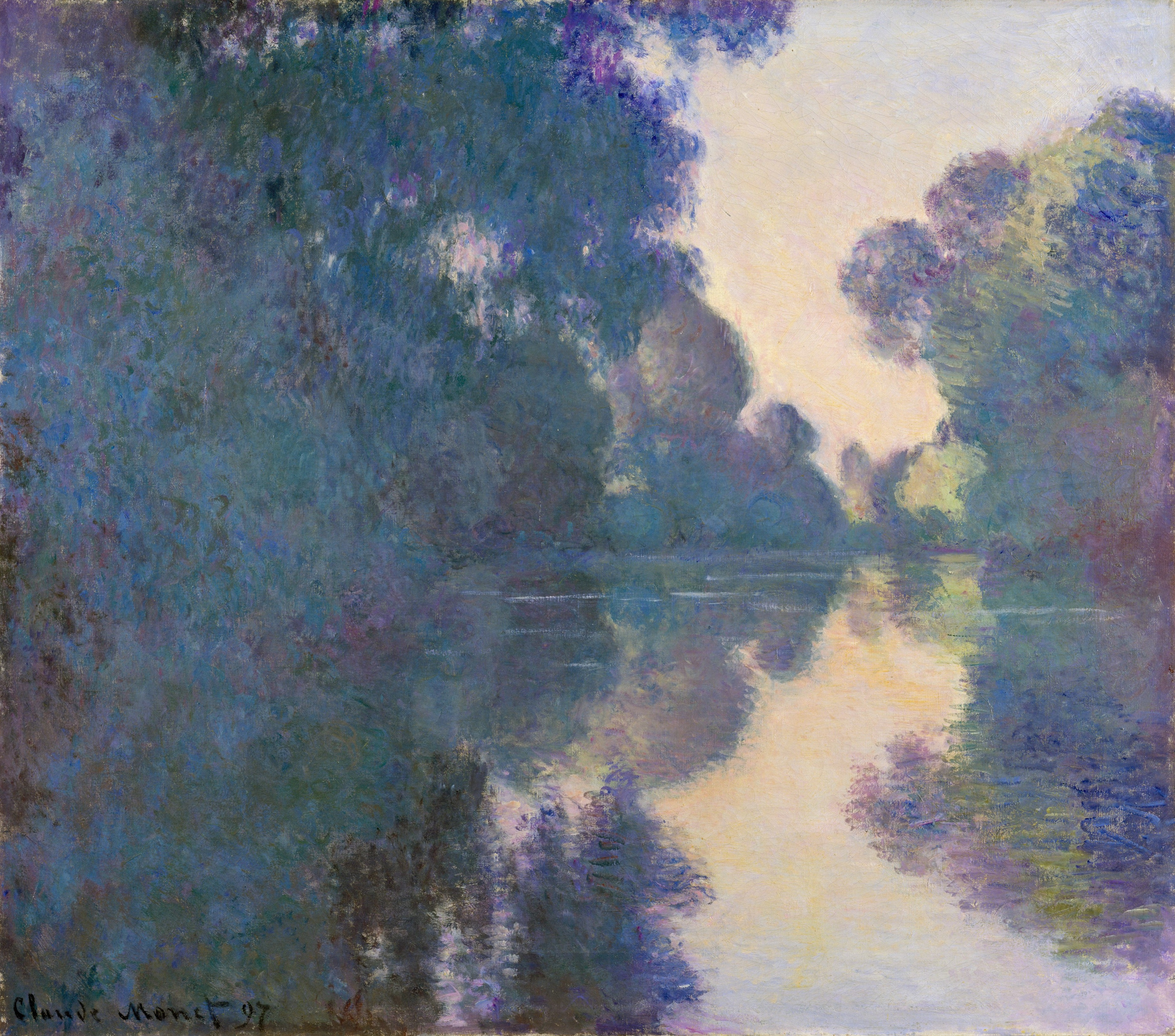 《吉维尼附近塞纳河的早晨》（Morning on the Seine near Giverny）｜克劳德·莫奈 Claude Monet｜1897