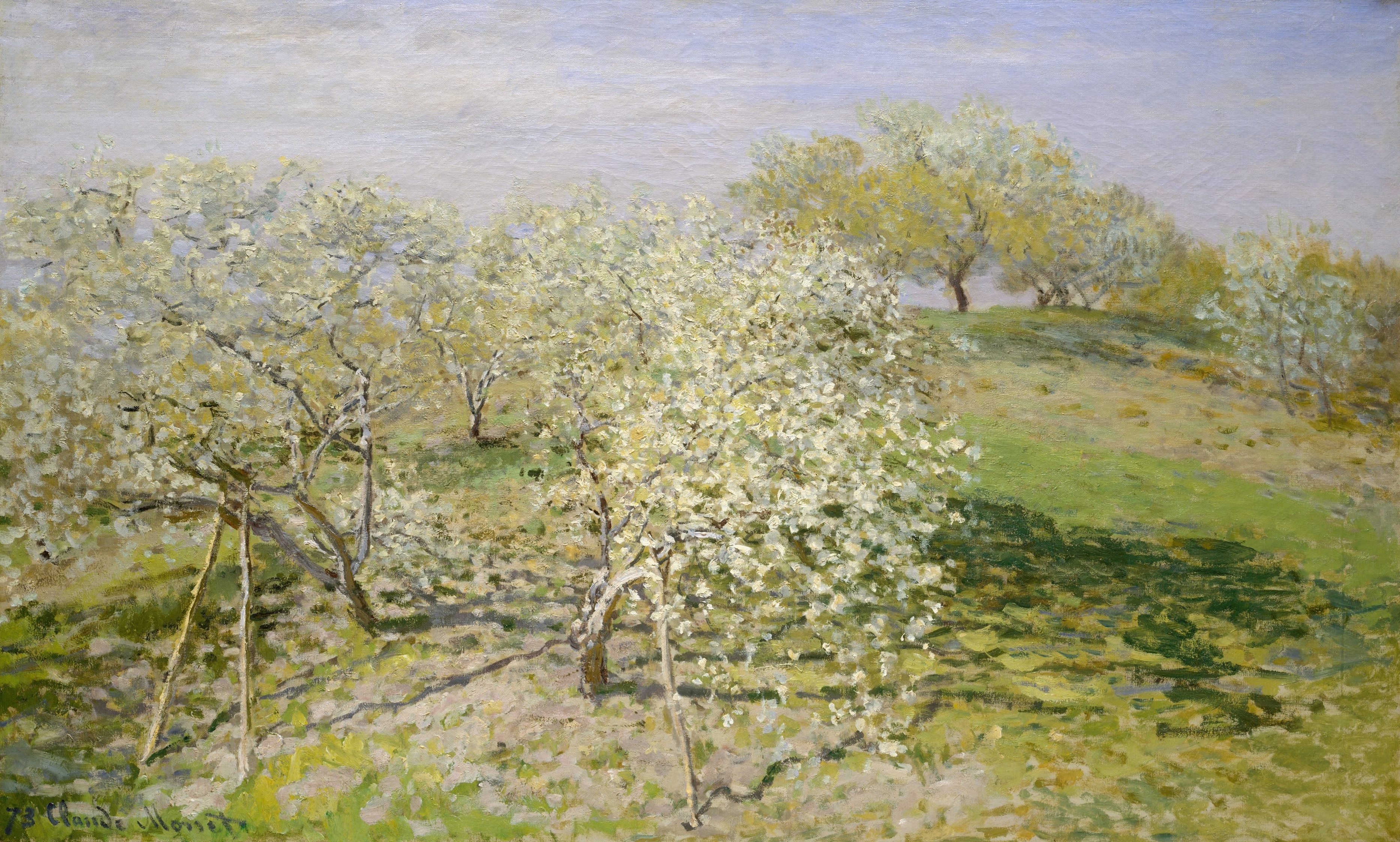 《春天（果树盛开）》（Spring (Fruit Trees in Bloom)）｜克劳德·莫奈 Claude Monet｜1873