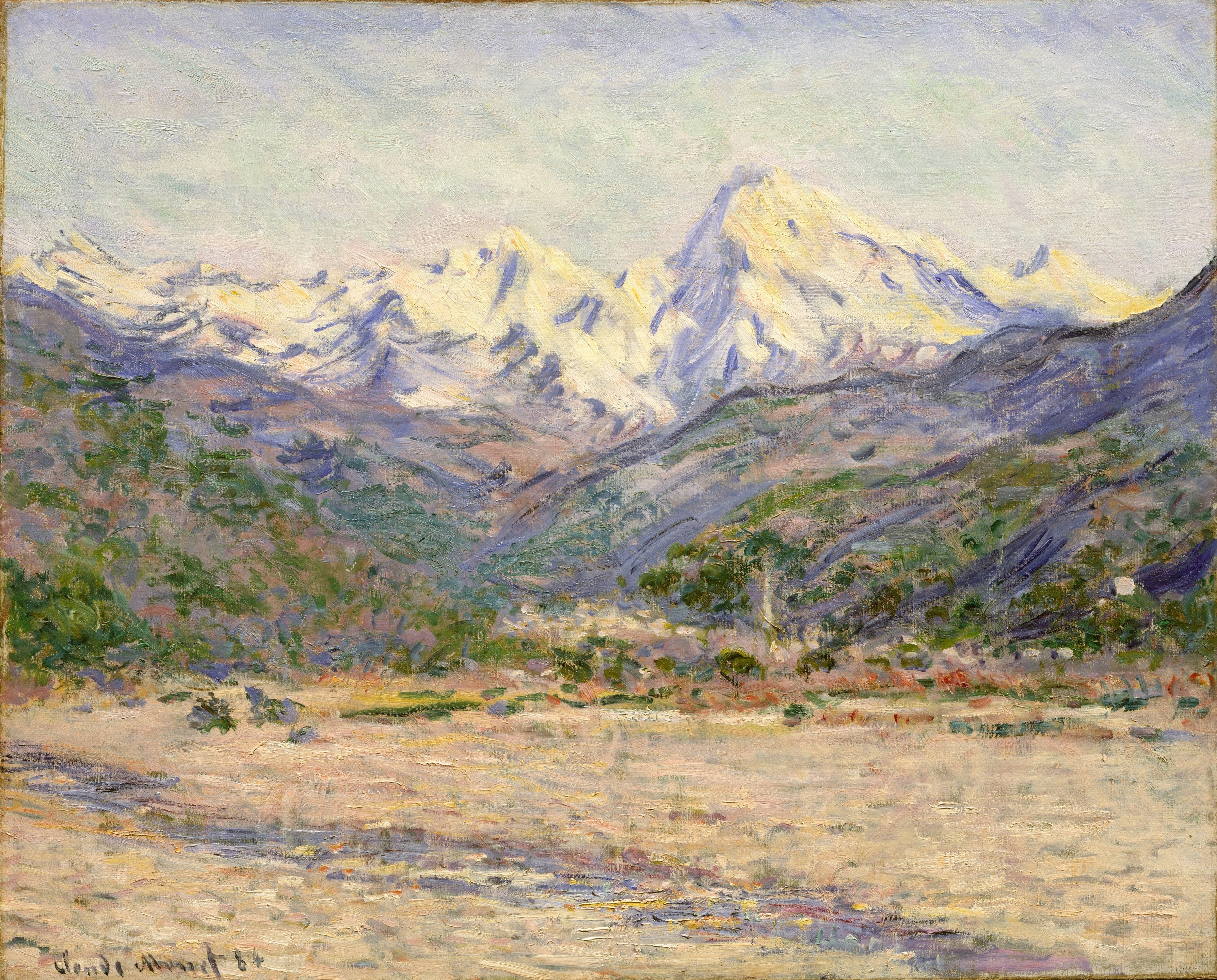 《奈维亚河谷》（The Valley of the Nervia）｜克劳德·莫奈 Claude Monet｜1884