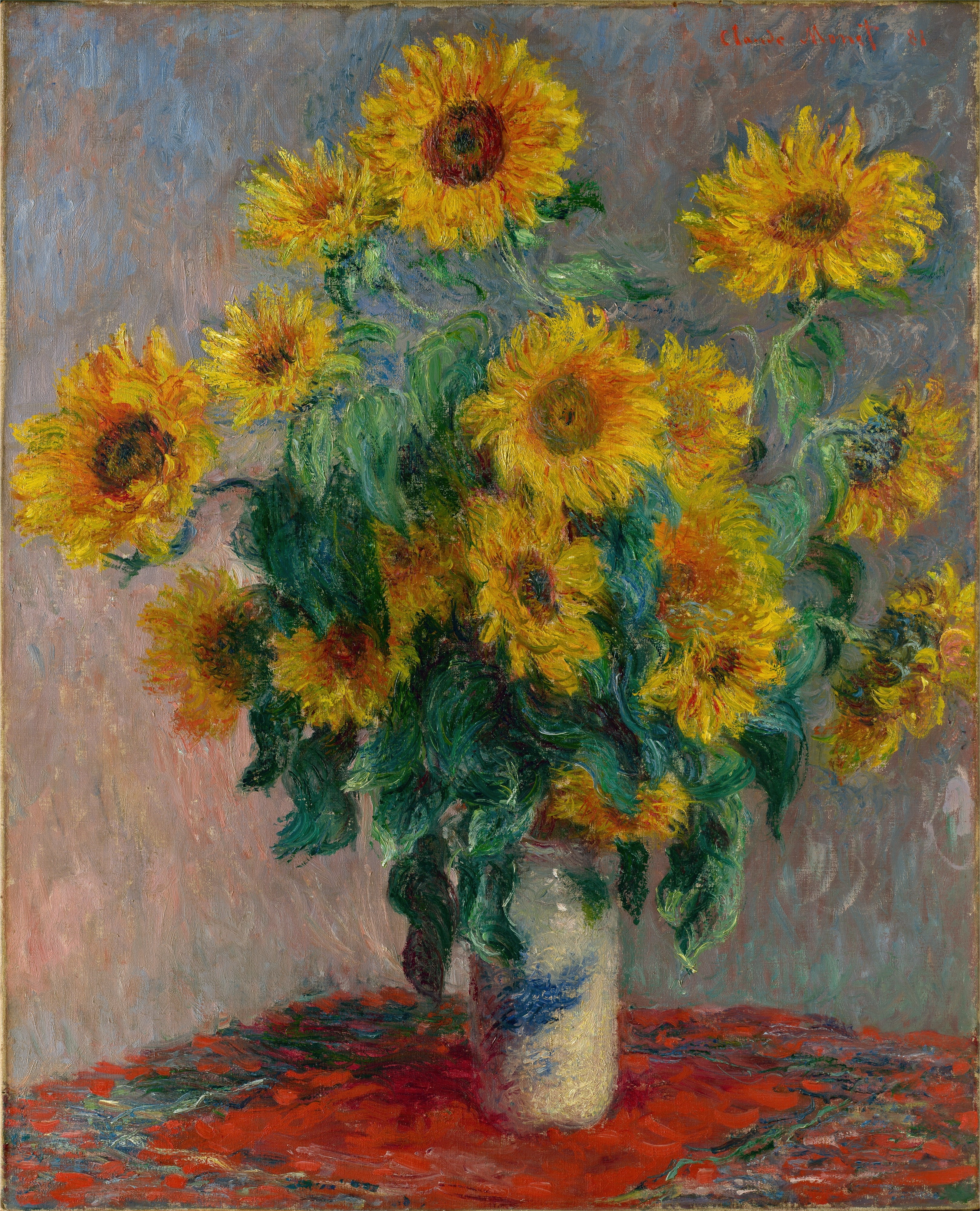 《向日葵花束》（Bouquet of Sunflowers）｜克劳德·莫奈 Claude Monet｜1881