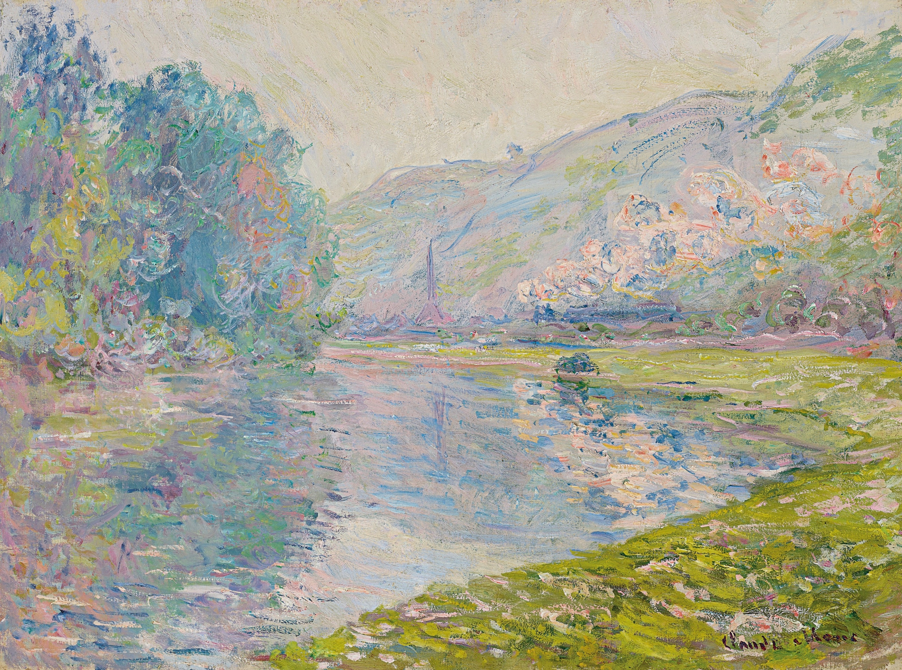 《前往 约福斯 的火车》（Le train à Jeufosse）｜克劳德·莫奈 Claude Monet｜1884